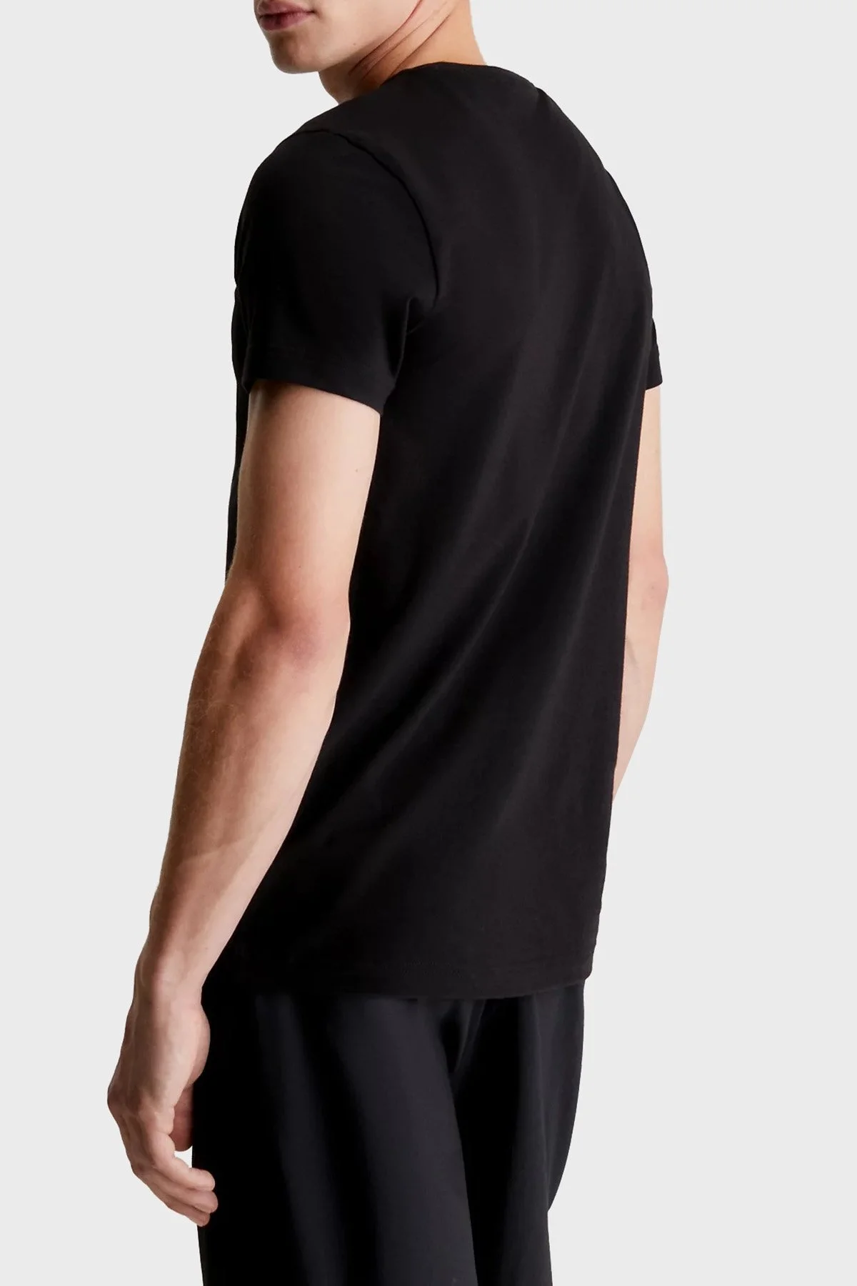 Calvin Klein Pamuklu Bisiklet Yaka Slim Fit K10K112724BEH Erkek T Shirt K10K112724 BEH SİYAH - 3