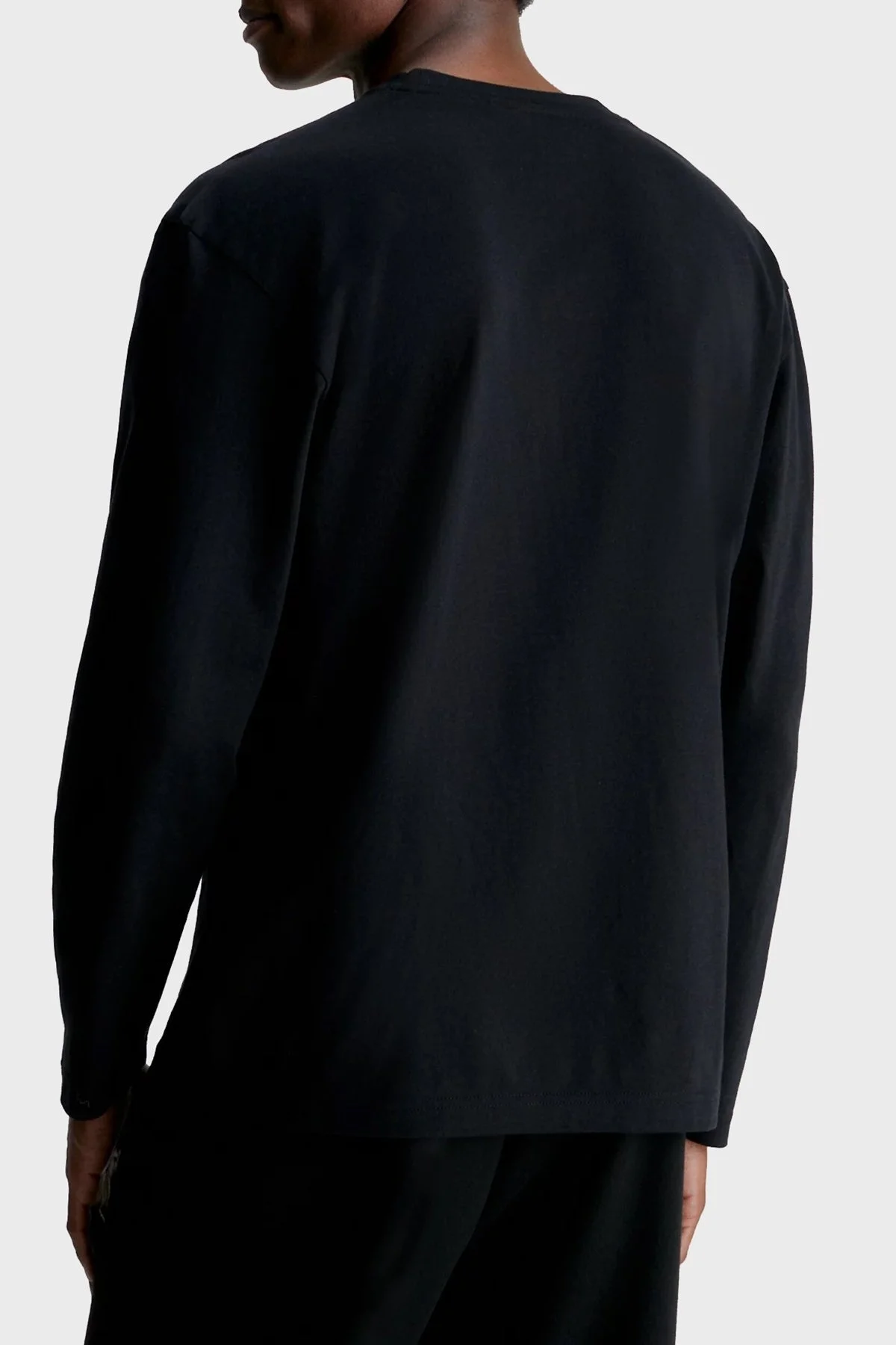 Calvin Klein Pamuklu Bisiklet Yaka Uzun Kollu Regular Fit K10K111847BEH Erkek T Shirt K10K111847 BEH SİYAH - 2
