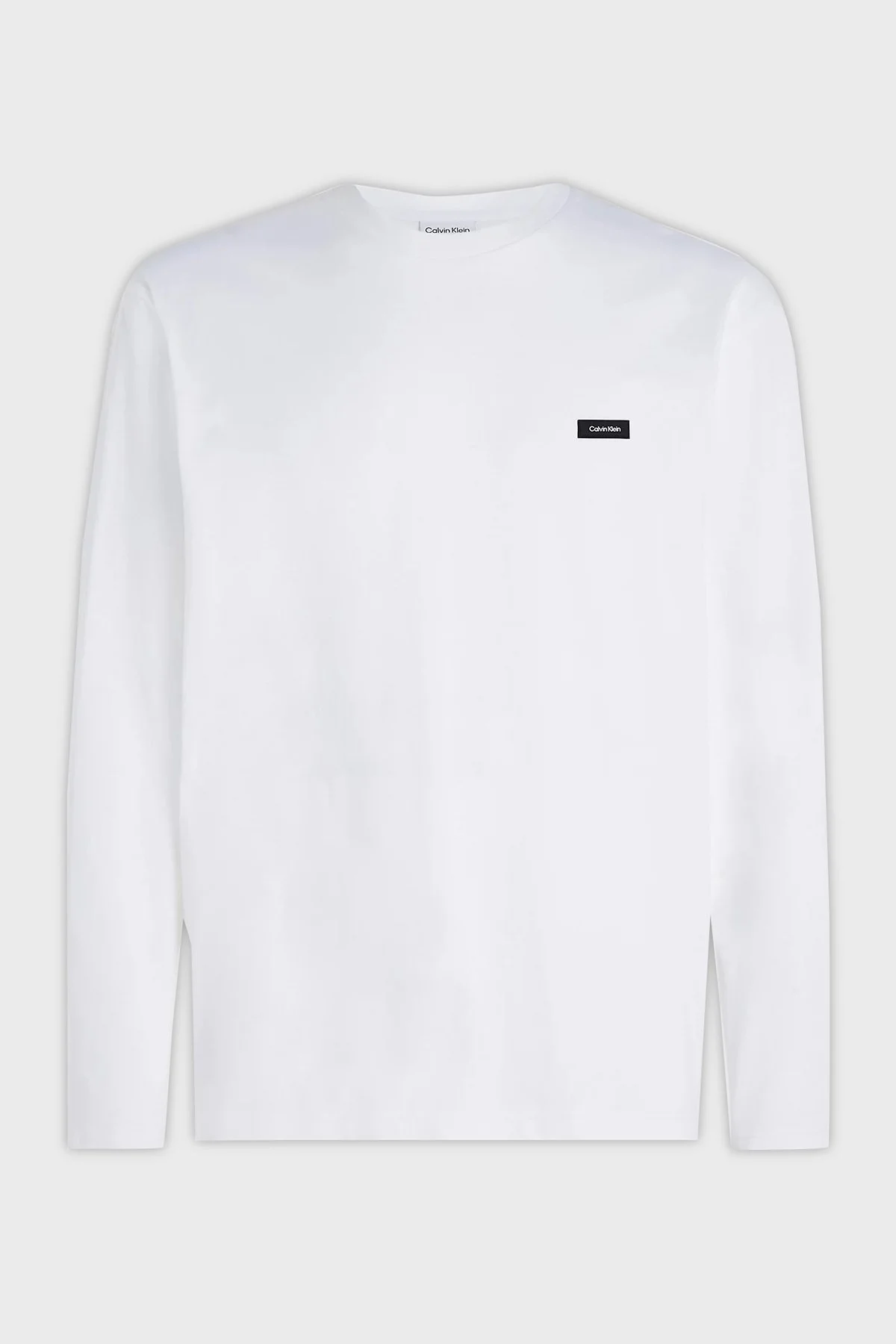 Calvin Klein Pamuklu Bisiklet Yaka Uzun Kollu Regular Fit K10K111847YAF Erkek T Shirt K10K111847 YAF BEYAZ - 5