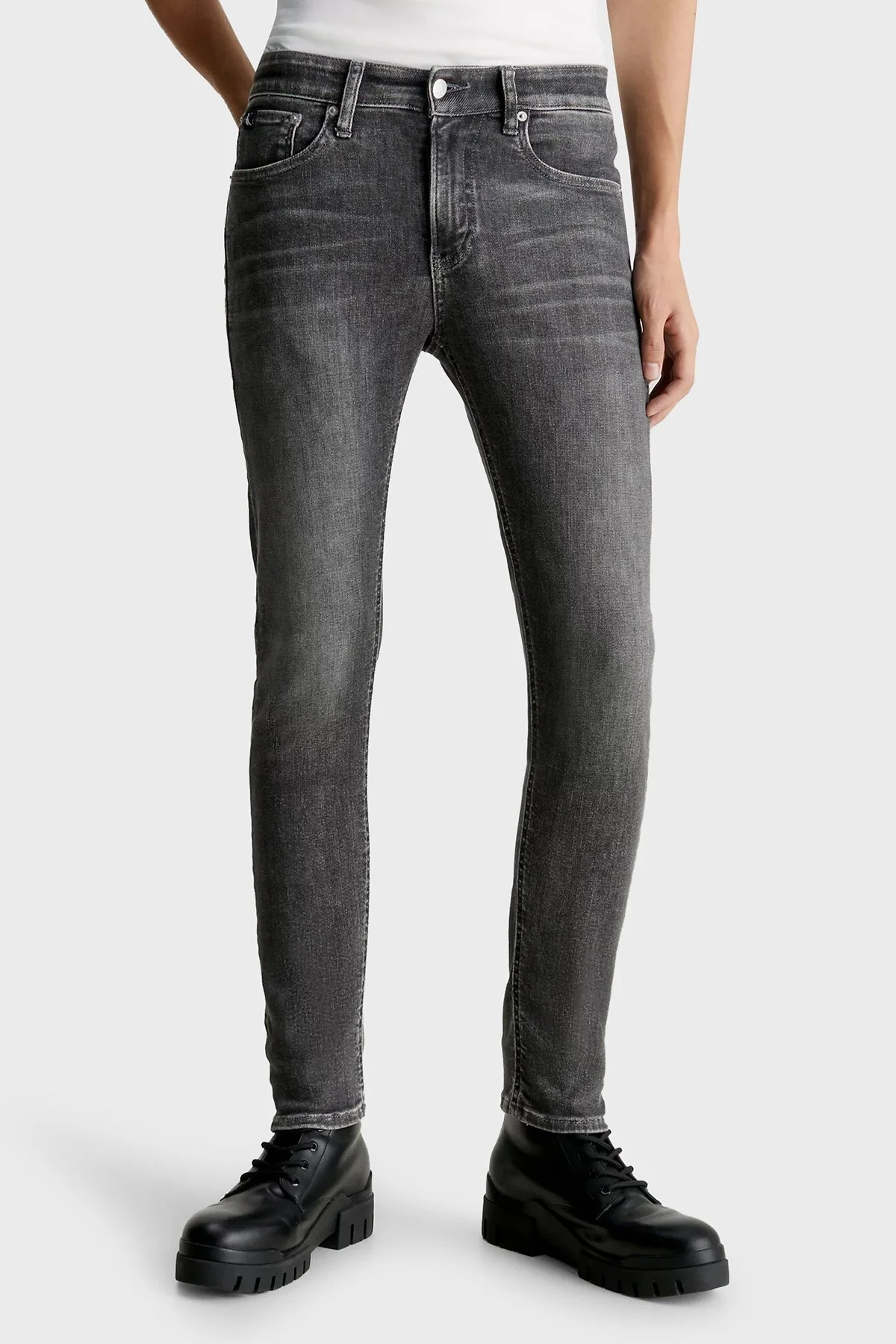Calvin Klein Pamuklu Dar Paça Slim Fit Jeans J30J3241991BZ Erkek Kot Pantolon J30J324199 1BZ ANTRASİT - 1
