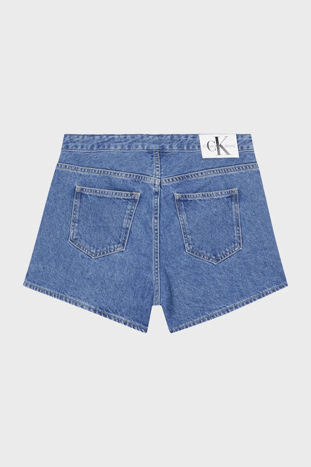 Calvin Klein Pamuklu Denim Wrap J20J2233001A4 Bayan Şort Etek J20J223300 1A4 MAVİ - 3