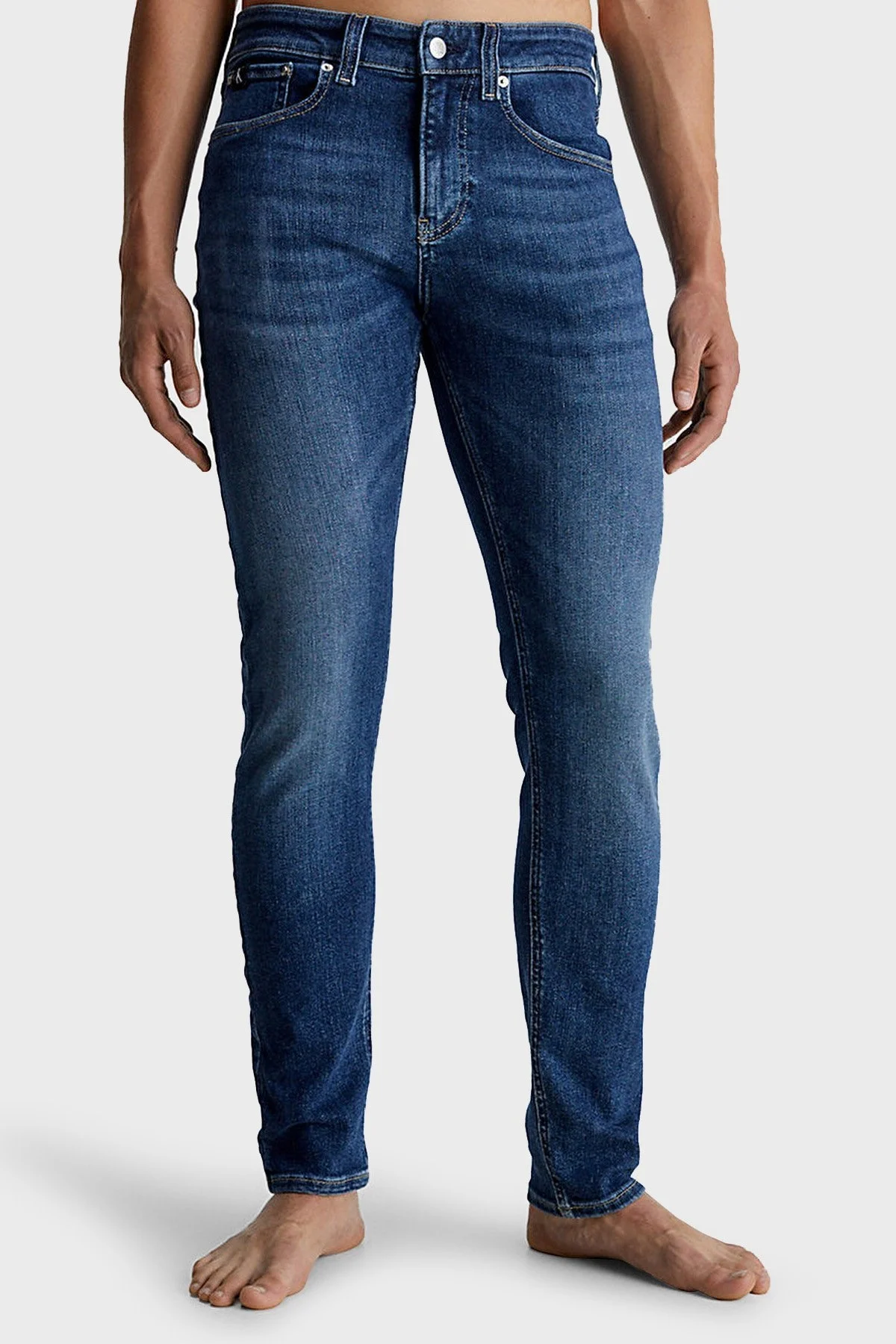 Calvin Klein Pamuklu Düşük Bel Skinny Fit Dar Paça J30J3238671BJ Erkek Kot Pantolon J30J323867 1BJ LACİVERT - 1
