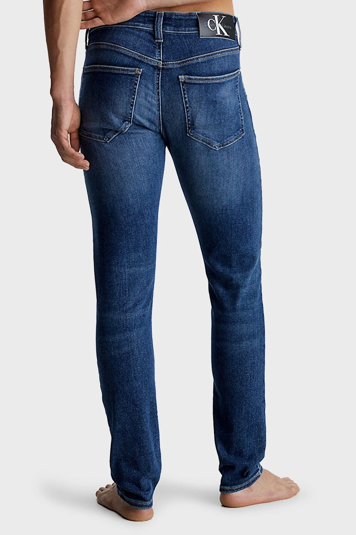Calvin Klein Pamuklu Düşük Bel Skinny Fit Dar Paça J30J3238671BJ Erkek Kot Pantolon J30J323867 1BJ LACİVERT - 2