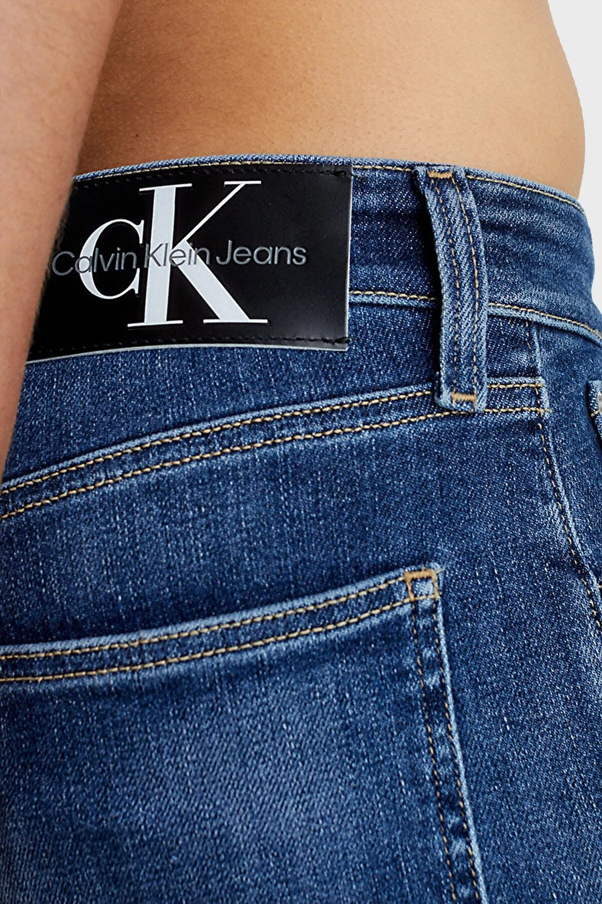 Calvin Klein Pamuklu Düşük Bel Skinny Fit Dar Paça J30J3238671BJ Erkek Kot Pantolon J30J323867 1BJ LACİVERT - 4