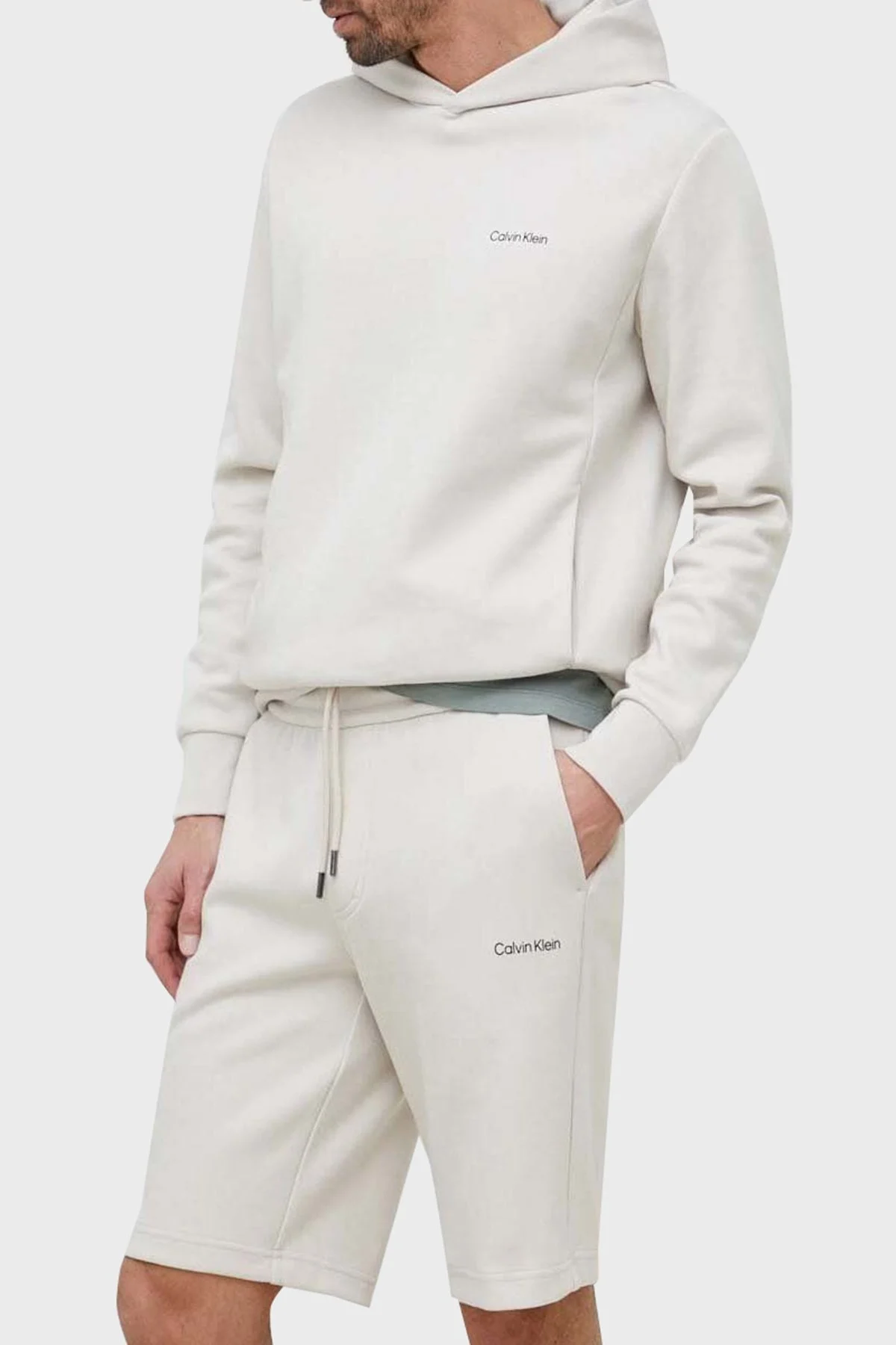 Calvin Klein Pamuklu Elastik Bel Regular Fit K10K111208ACE Erkek Short K10K111208 ACE BEJ - 1