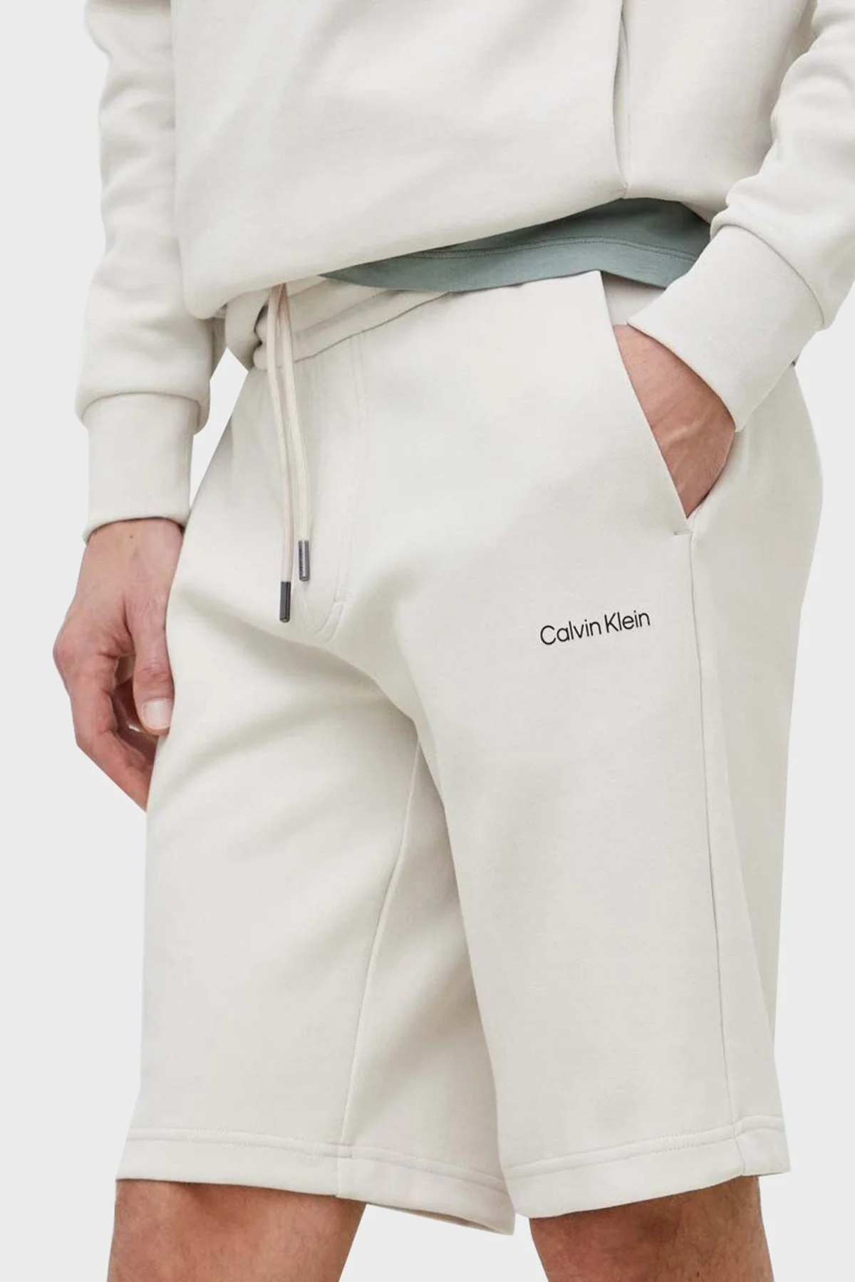 Calvin Klein Pamuklu Elastik Bel Regular Fit K10K111208ACE Erkek Short K10K111208 ACE BEJ - 5