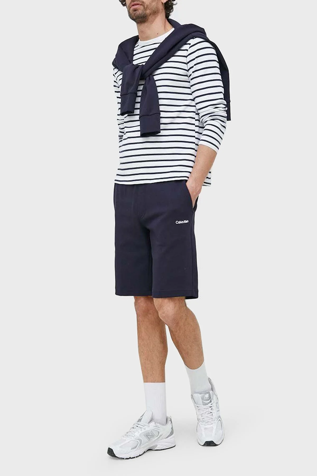 Calvin Klein Pamuklu Elastik Bel Regular Fit K10K111208CHW Erkek Short K10K111208 CHW LACİVERT - 3