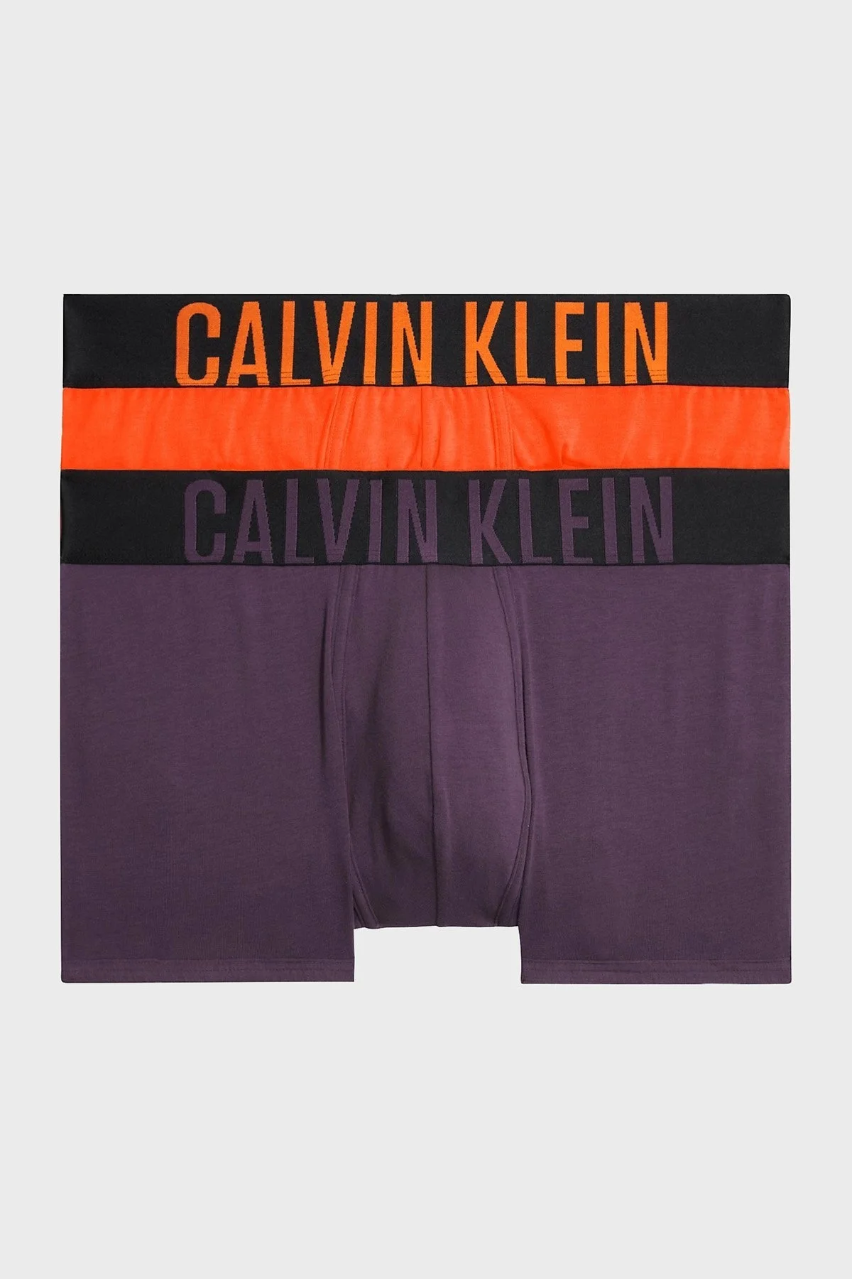 Calvin Klein Pamuklu Esnek 2 Pack 000NB2602AGXK Erkek Boxer 000NB2602A GXK Turuncu-Mor - 1