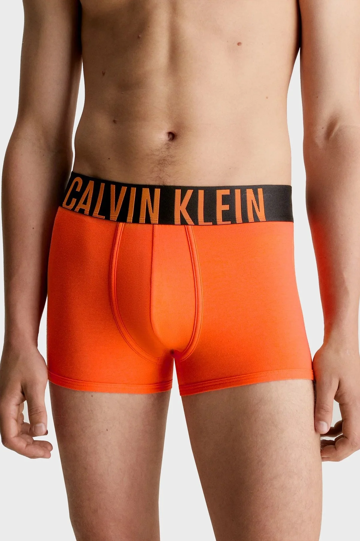 Calvin Klein Pamuklu Esnek 2 Pack 000NB2602AGXK Erkek Boxer 000NB2602A GXK Turuncu-Mor - 2