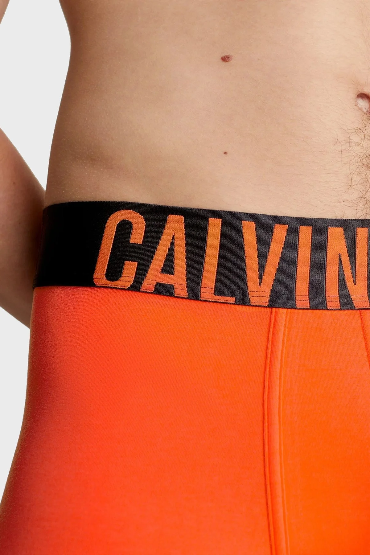 Calvin Klein Pamuklu Esnek 2 Pack 000NB2602AGXK Erkek Boxer 000NB2602A GXK Turuncu-Mor - 4