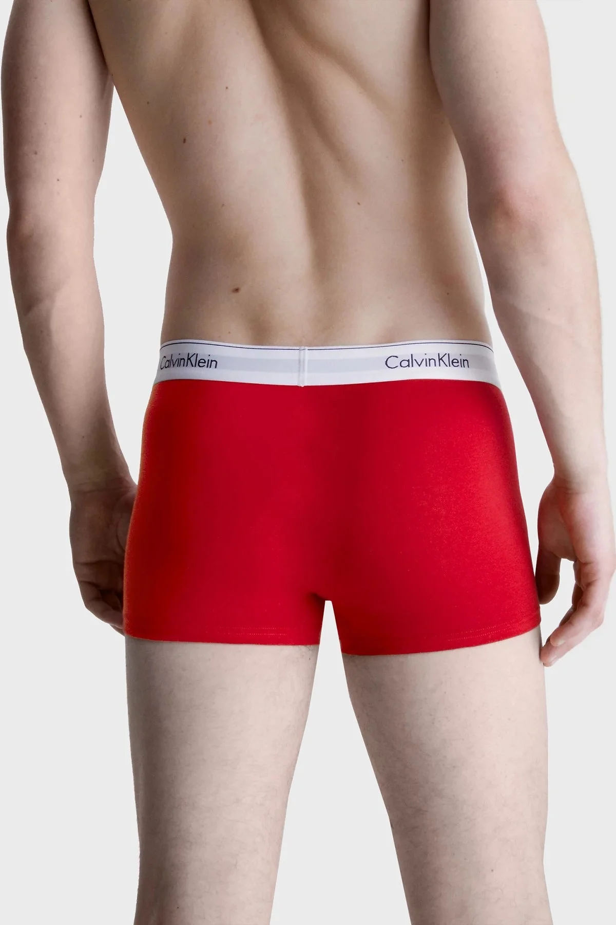 Calvin Klein Pamuklu Esnek 3 Pack 000NB2380ADYV Erkek Boxer 000NB2380A DYV Kırmızı-Olive-Siyah - 3