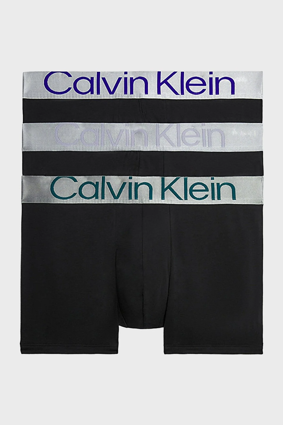 Calvin Klein Pamuklu Esnek 3 Pack 000NB3130AGID Erkek Boxer 000NB3130A GID SİYAH - 1