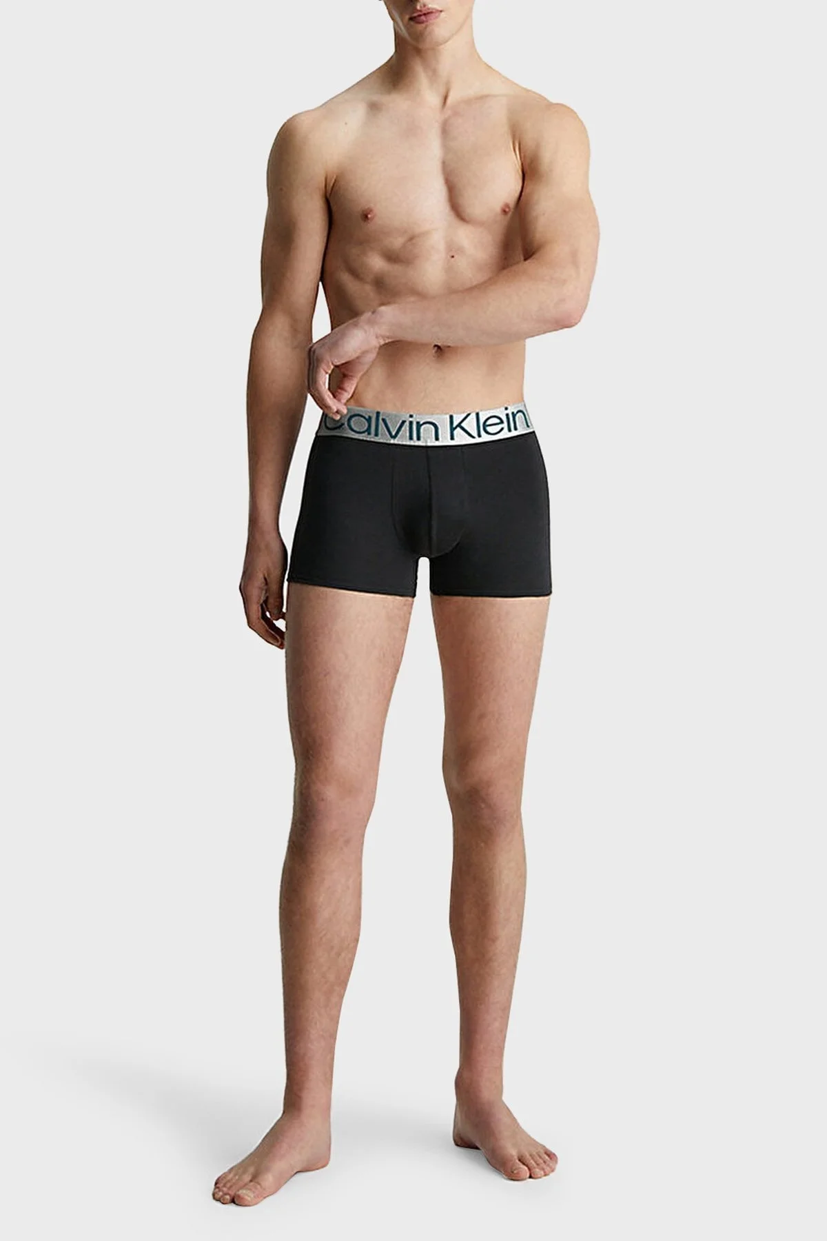 Calvin Klein Pamuklu Esnek 3 Pack 000NB3130AGID Erkek Boxer 000NB3130A GID SİYAH - 4