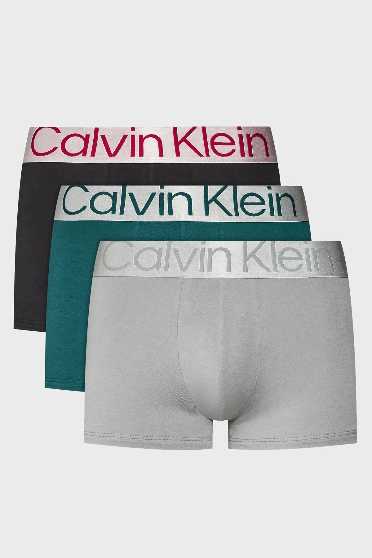 Calvin Klein Pamuklu Esnek 3 Pack 000NB3130ANA9 Erkek Boxer 000NB3130A NA9 SİYAH - 1