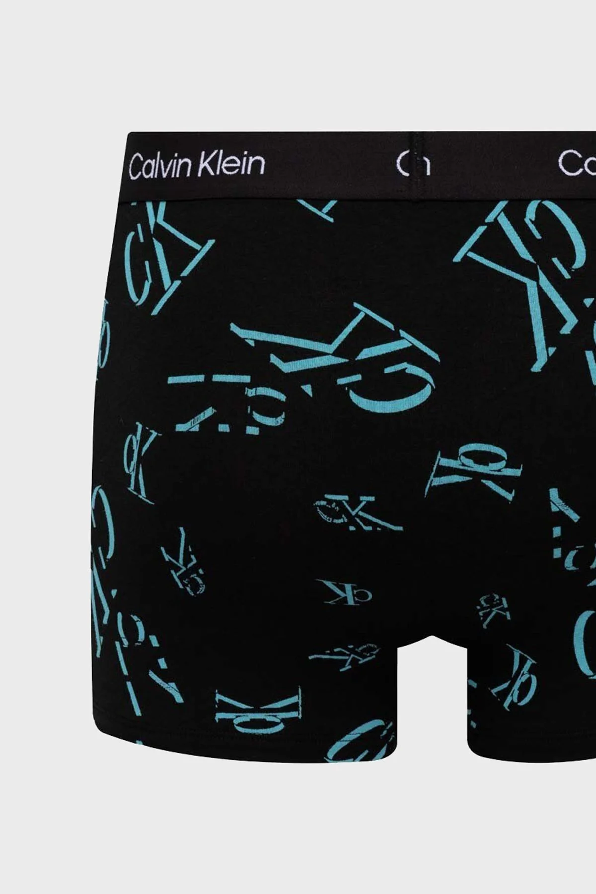 Calvin Klein Pamuklu Esnek 3 Pack 000NB3528EI0Q Erkek Boxer 000NB3528E I0Q Mavi-Siyah-Siyah Mavi - 6
