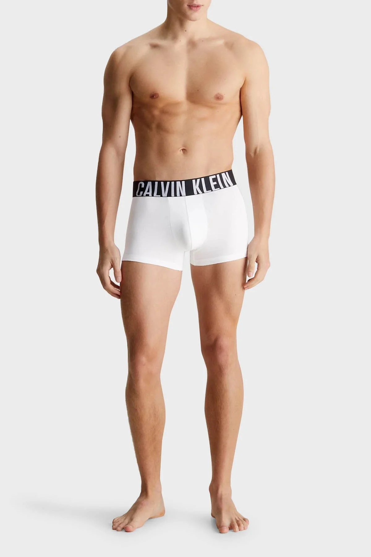 Calvin Klein Pamuklu Esnek 3 Pack 000NB3608A100 Erkek Boxer 000NB3608A 100 BEYAZ - 3