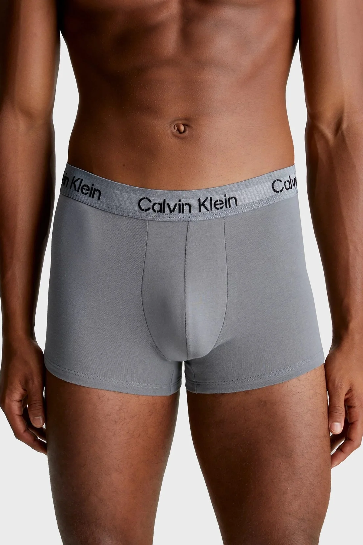 Calvin Klein Pamuklu Esnek 3 Pack 000NB3709AFZ6 Erkek Boxer 000NB3709A FZ6 SİYAH-BEYAZ-GRİ - 2
