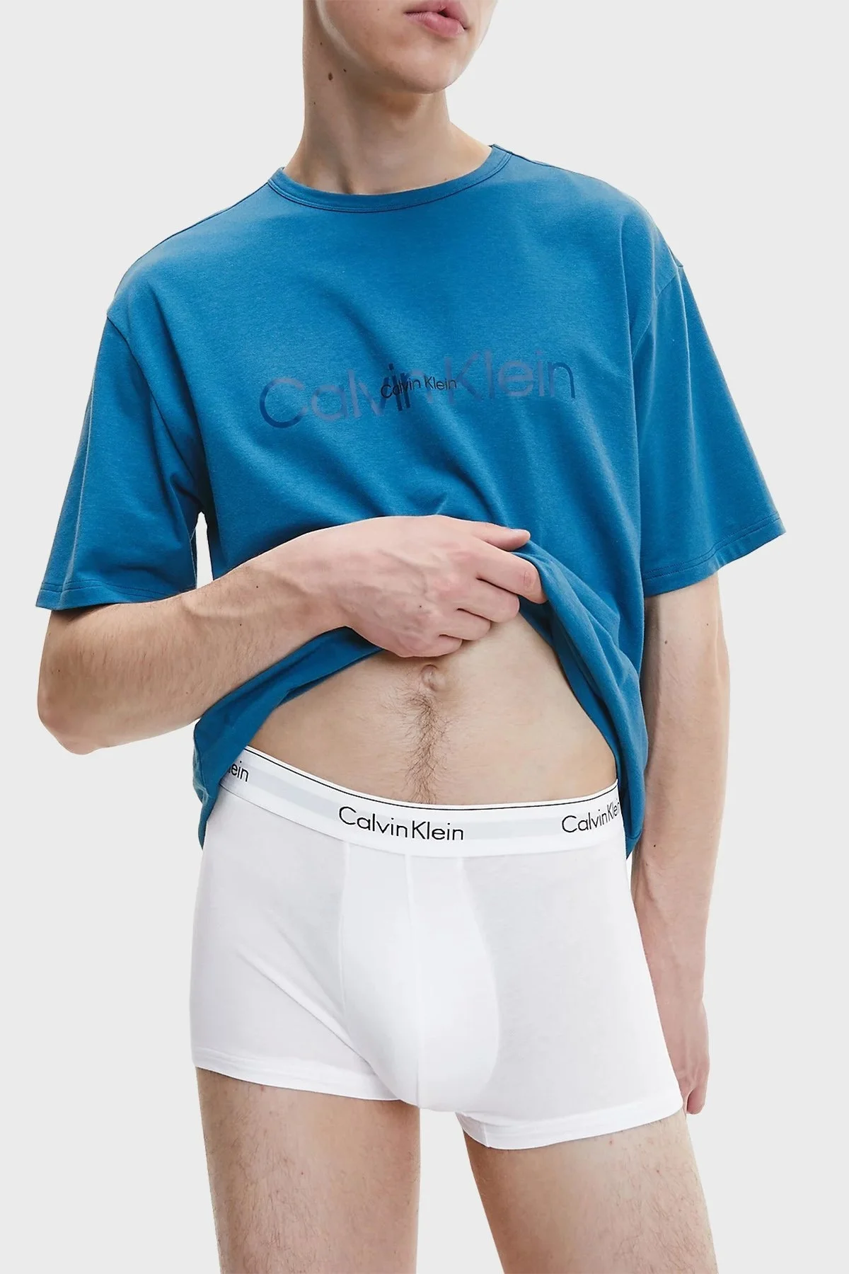 Calvin Klein Pamuklu Esnek 3 Pack Erkek Boxer 000NB2380A MP1 SİYAH-BEYAZ-GRİ - 2