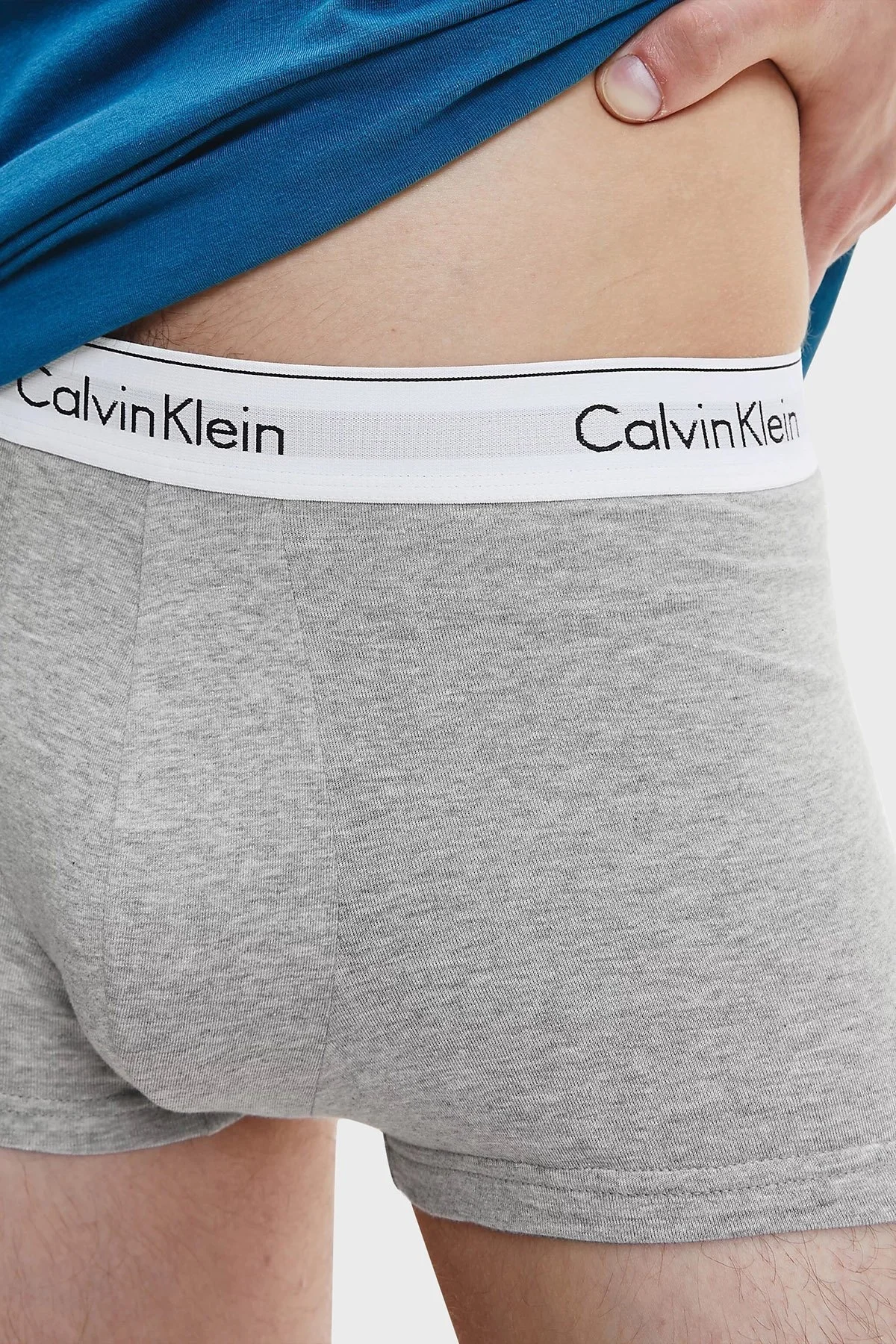 Calvin Klein Pamuklu Esnek 3 Pack Erkek Boxer 000NB2380A MP1 SİYAH-BEYAZ-GRİ - 3