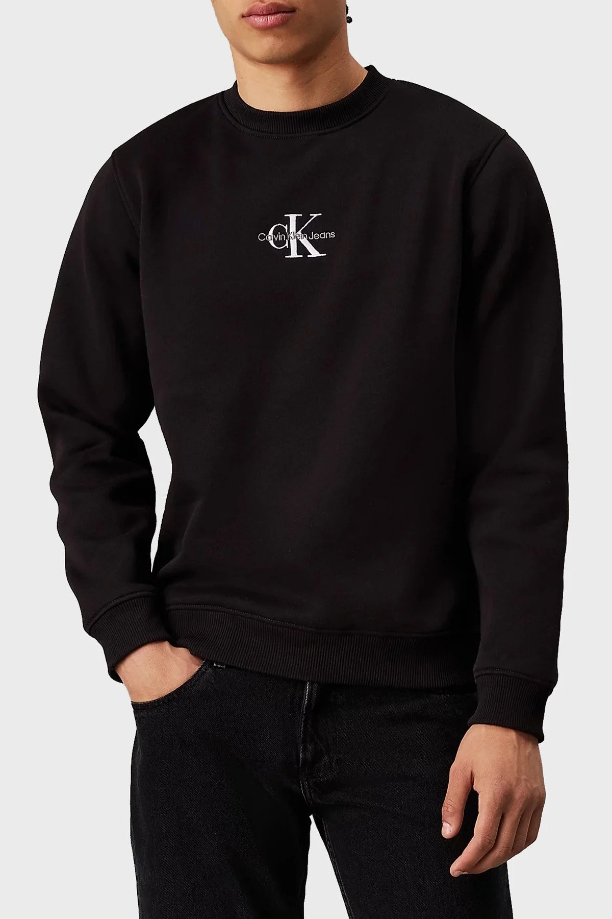 Calvin Klein Pamuklu J30J325630BEH Erkek Sweat J30J325630 BEH SİYAH - 1