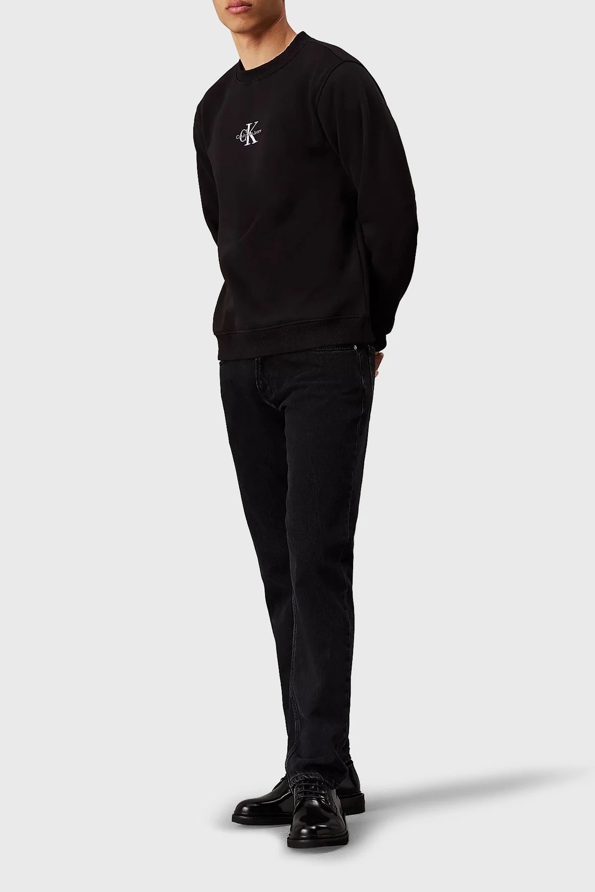 Calvin Klein Pamuklu J30J325630BEH Erkek Sweat J30J325630 BEH SİYAH - 4