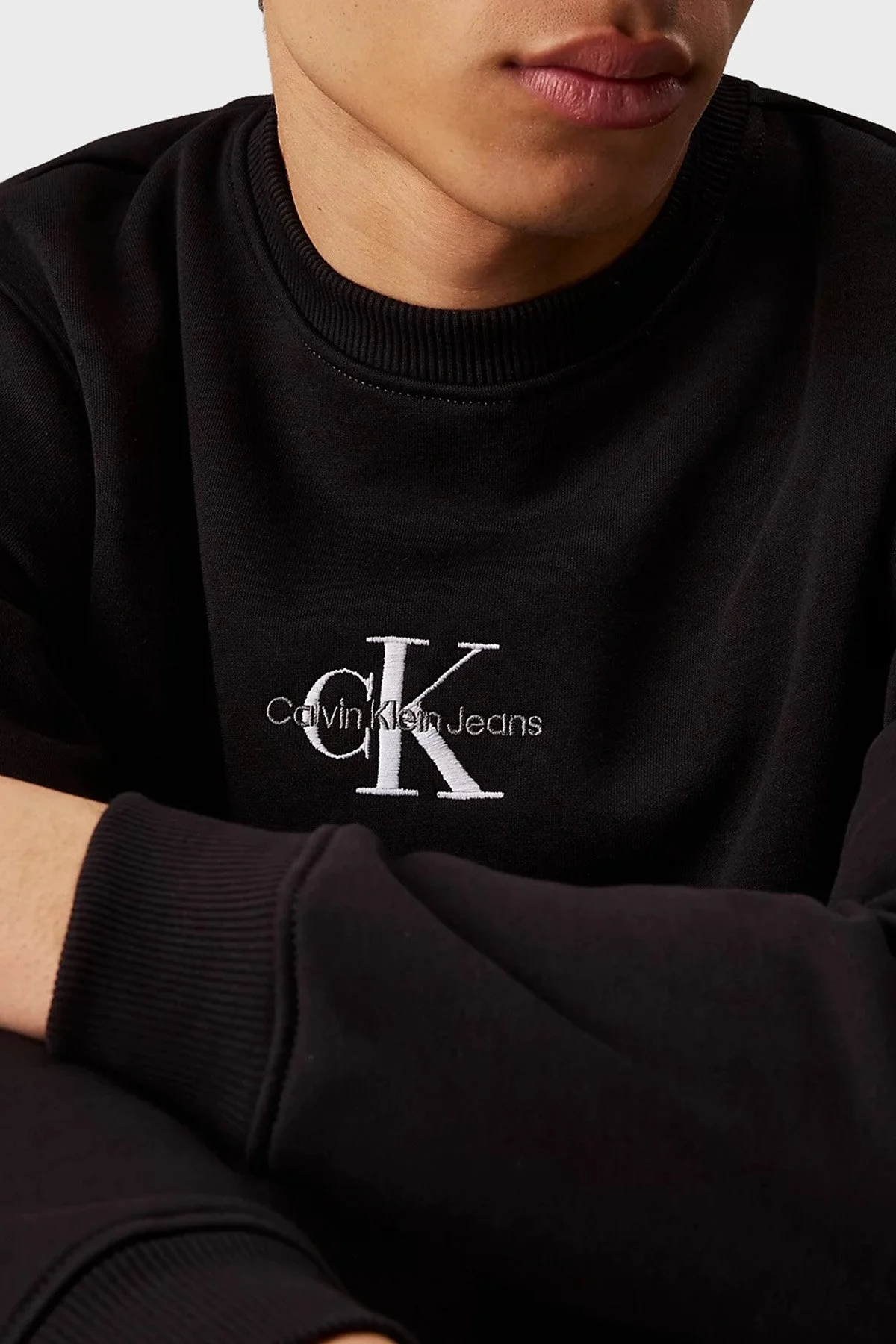 Calvin Klein Pamuklu J30J325630BEH Erkek Sweat J30J325630 BEH SİYAH - 7