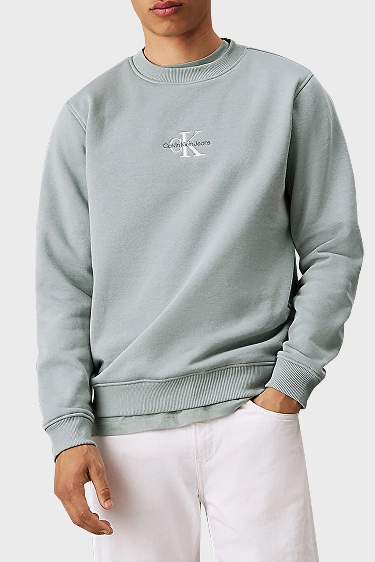 Calvin Klein Pamuklu J30J325630PFF Erkek Sweat J30J325630 PFF MİNT - 1