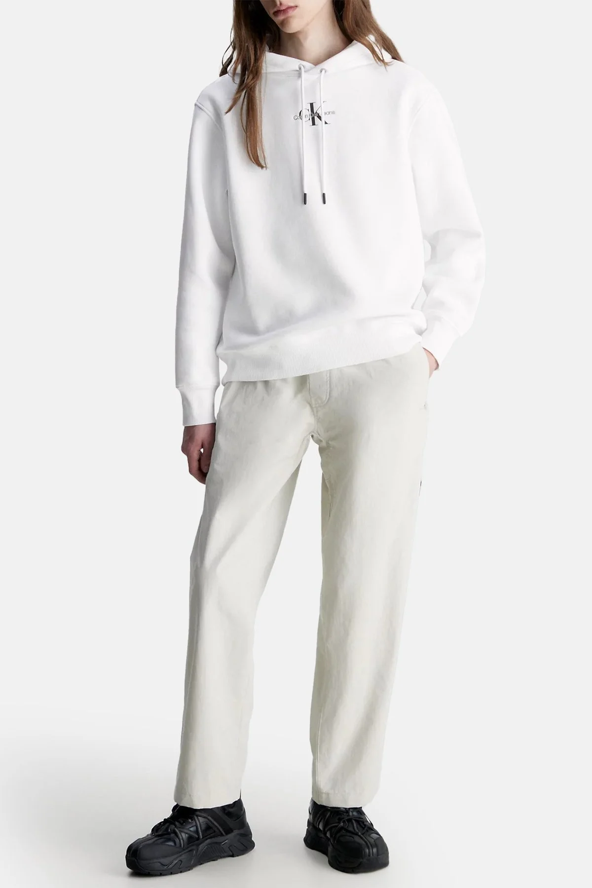 Calvin Klein Erkek Sweat J30J323749 YAF BEYAZ - 3