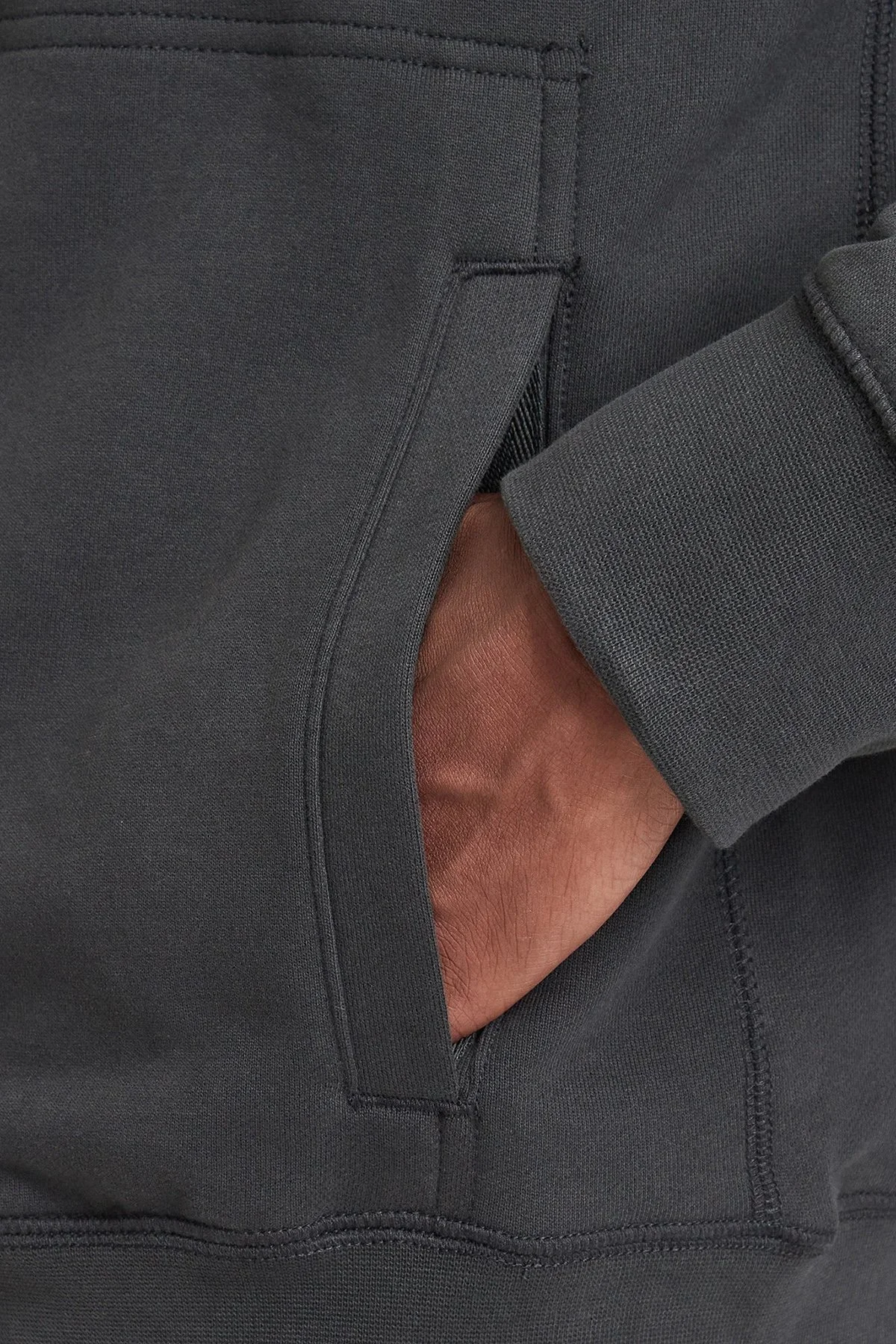 Calvin Klein Pamuklu Kapüşonlu Fermuarlı LV04RJ202G8MN Erkek Sweat LV04RJ202G 8MN Antrasit - 5