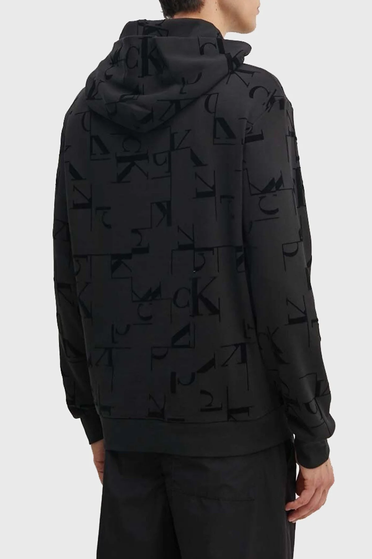Calvin Klein Pamuklu Kapüşonlu J30J3256420GK Erkek Sweat J30J325642 0GK SİYAH - 7