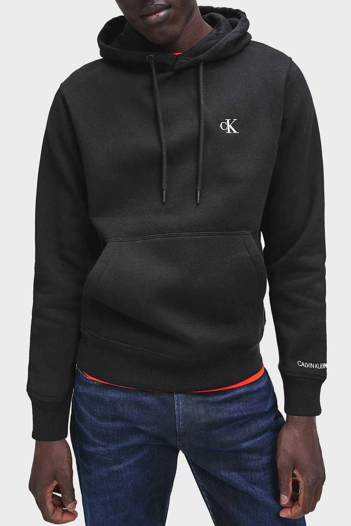 Calvin Klein Pamuklu Kapüşonlu Kanguru Cepli Regular Fit Erkek Sweat J30J315713 BAE SİYAH - 1