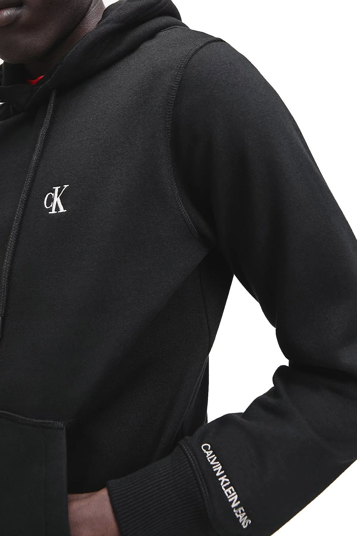 Calvin Klein Pamuklu Kapüşonlu Kanguru Cepli Regular Fit Erkek Sweat J30J315713 BAE SİYAH - 4