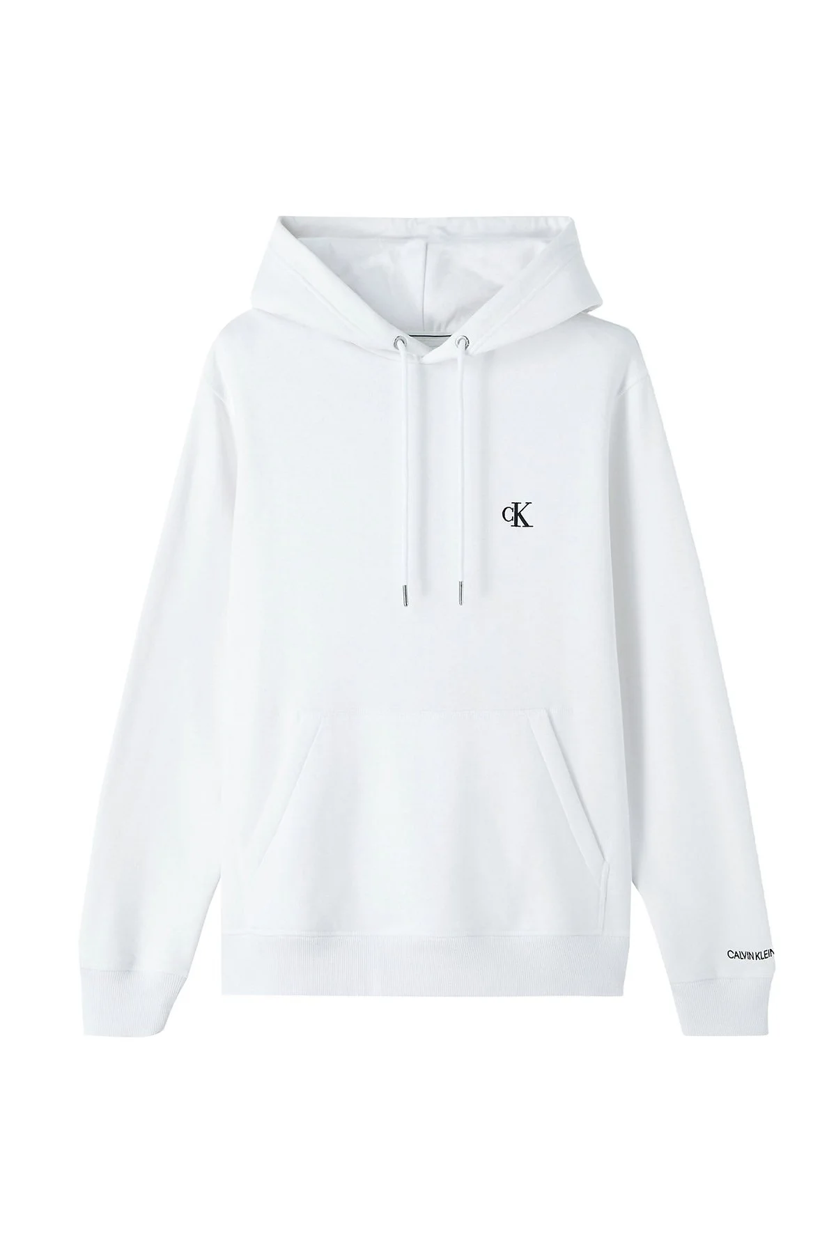 Calvin Klein Pamuklu Kapüşonlu Kanguru Cepli Regular Fit Erkek Sweat J30J315713 YAF BEYAZ - 5