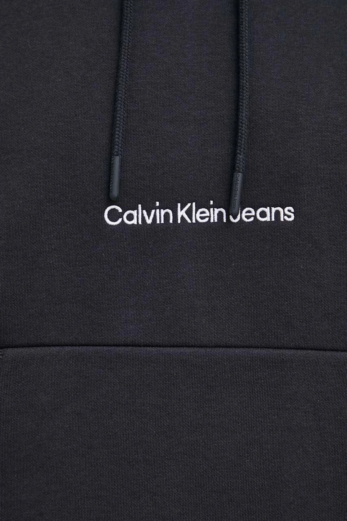 Calvin Klein Pamuklu Kapüşonlu Kanguru Cepli Regular Fit J30J322894BEH Erkek Sweat J30J322894 BEH SİYAH - 3