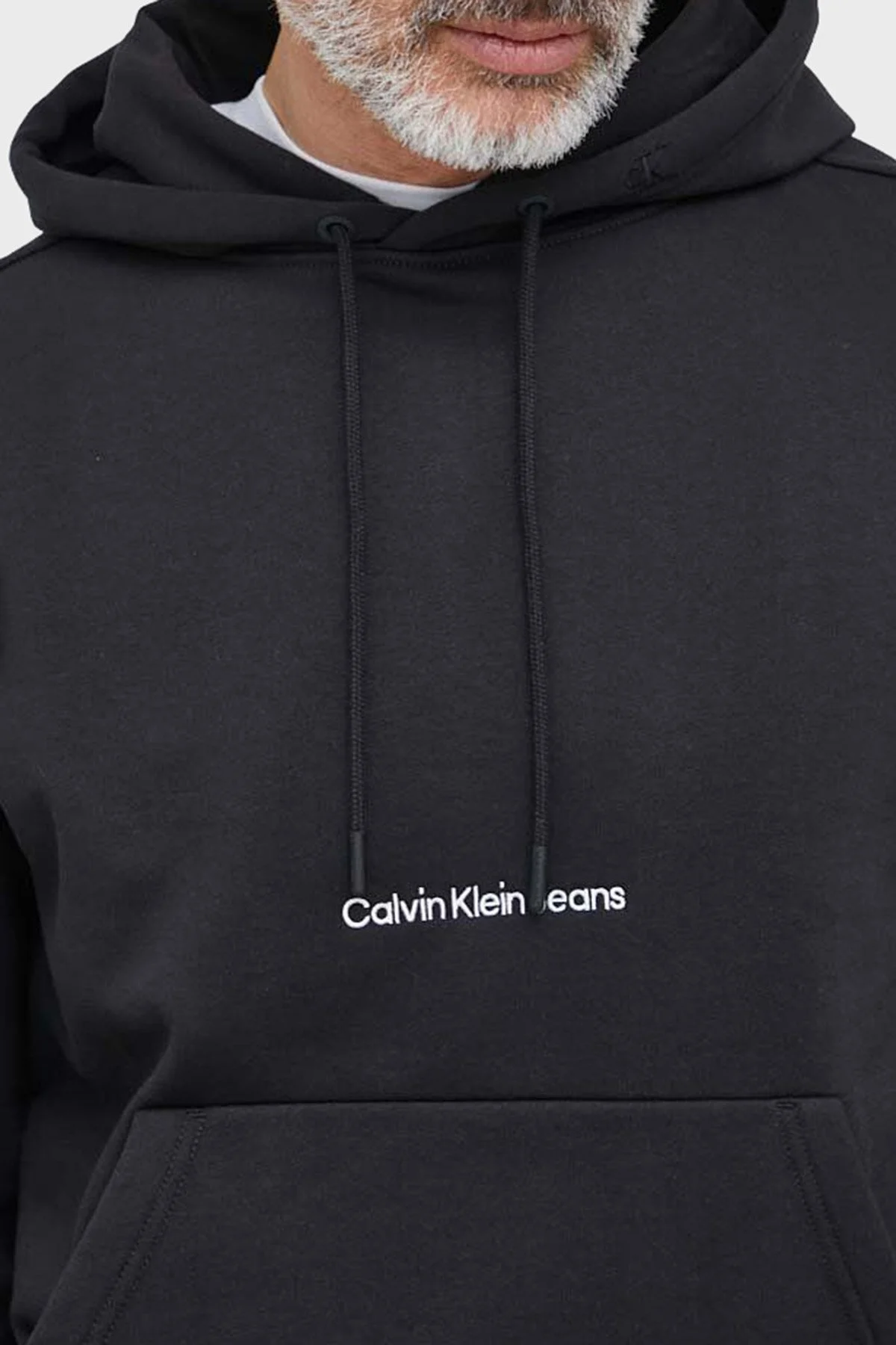 Calvin Klein Pamuklu Kapüşonlu Kanguru Cepli Regular Fit J30J322894BEH Erkek Sweat J30J322894 BEH SİYAH - 4