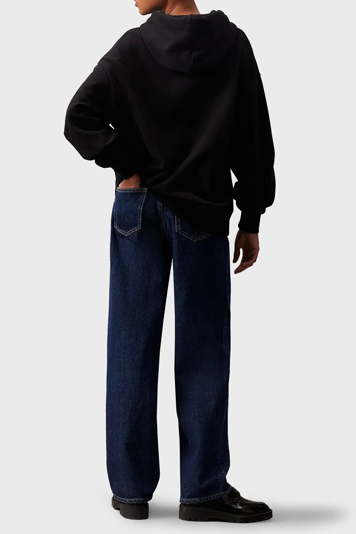Calvin Klein Pamuklu Kapüşonlu Oversize J20J224063BEH Bayan Sweat J20J224063 BEH SİYAH - 2