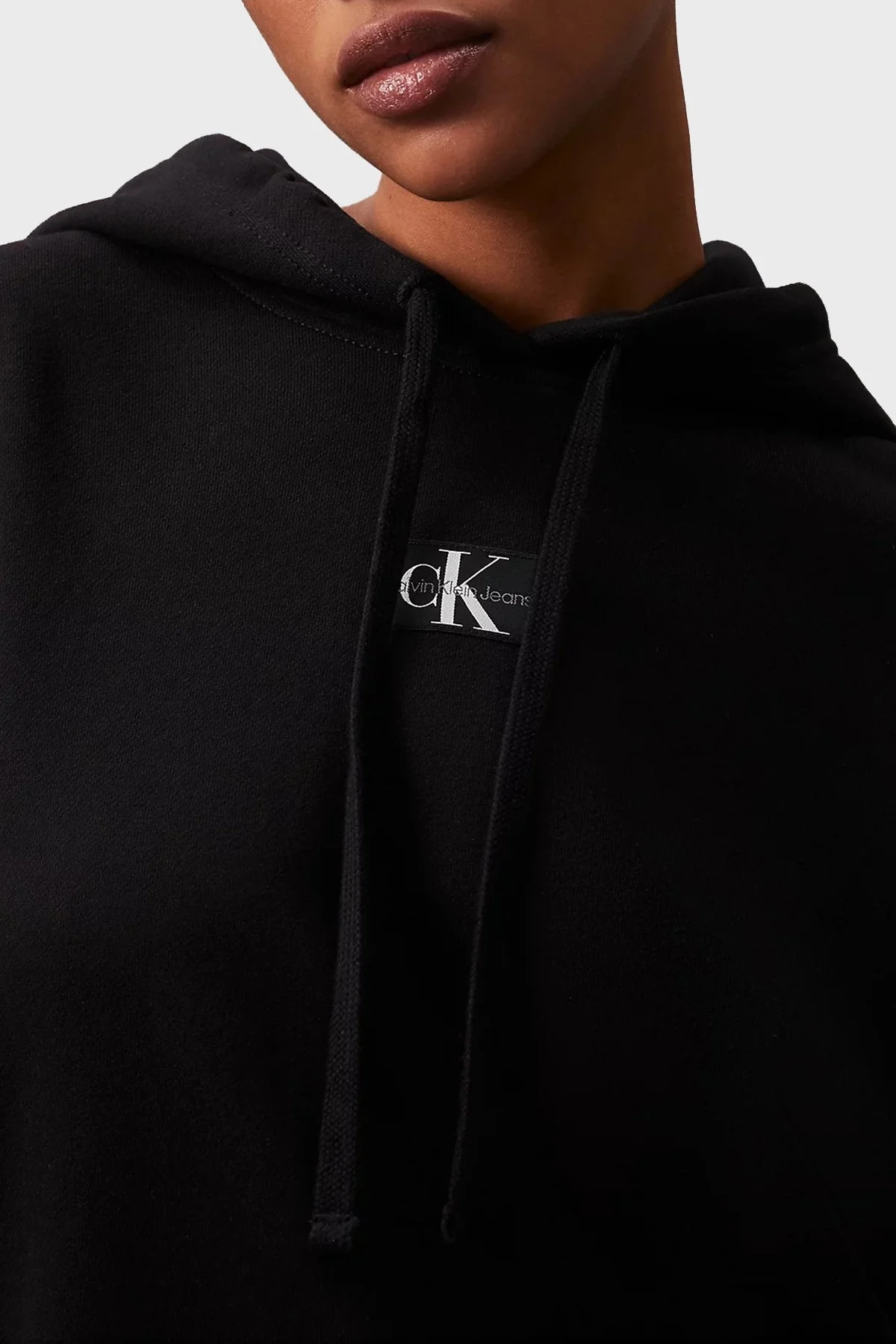 Calvin Klein Pamuklu Kapüşonlu Oversize J20J224063BEH Bayan Sweat J20J224063 BEH SİYAH - 4