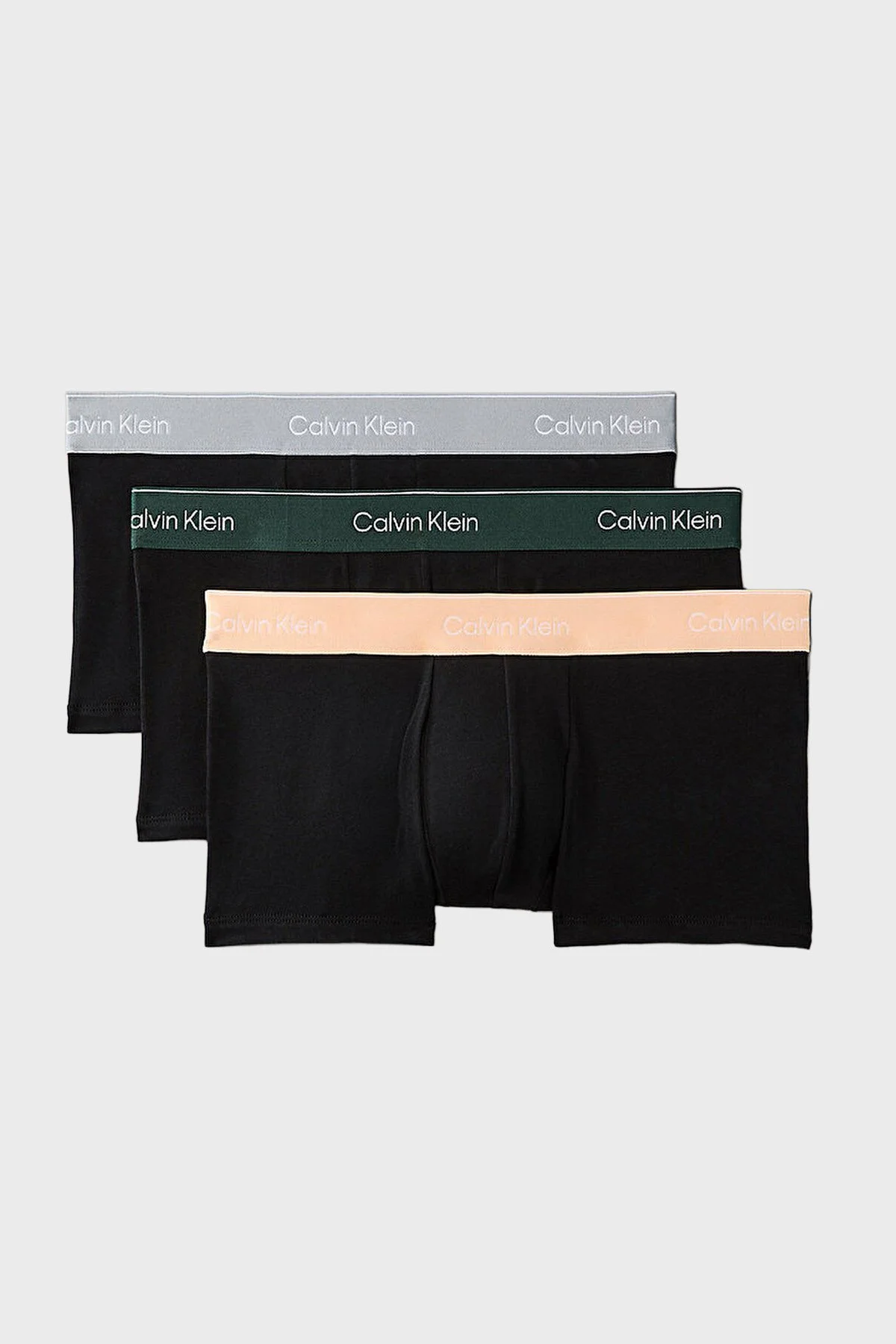 Calvin Klein Pamuklu Logolu 3 Pack LV00NB43893ZK Erkek Boxer LV00NB4389 3ZK Siyah - 1