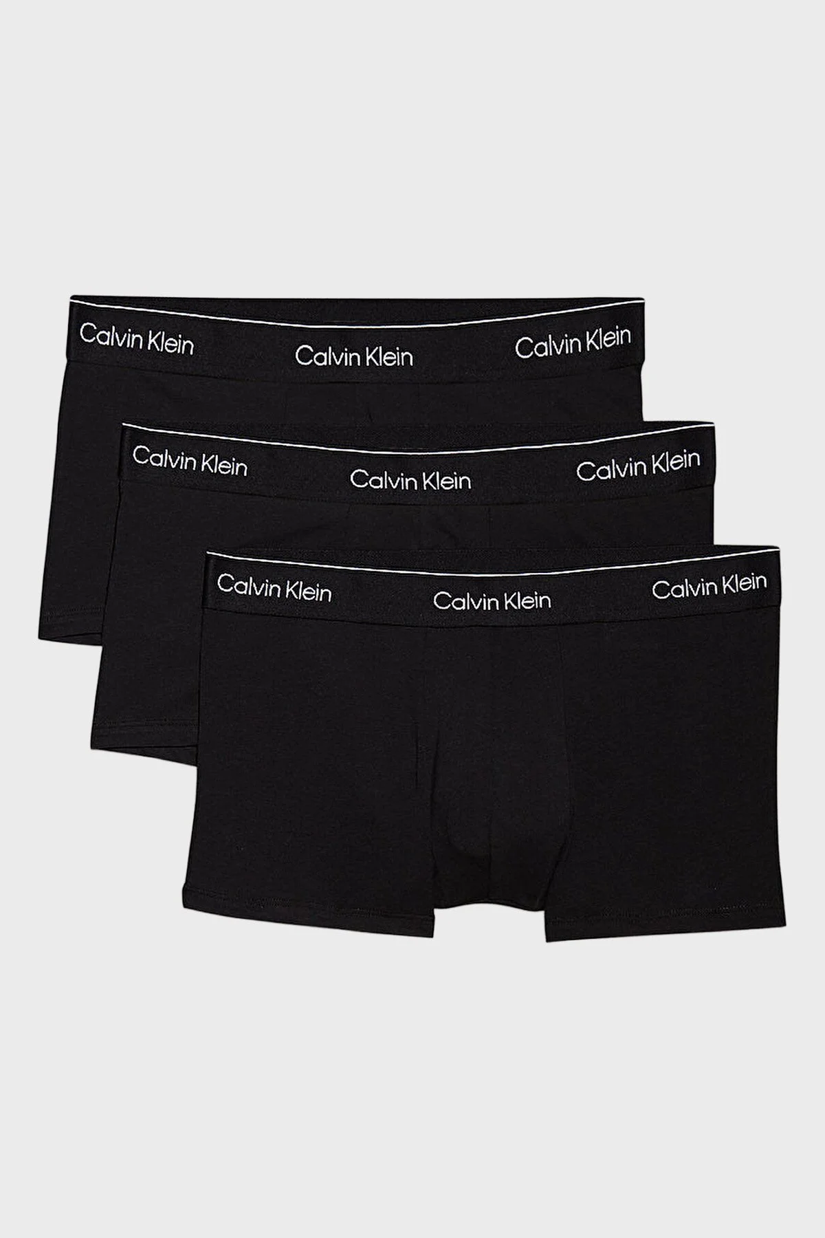 Calvin Klein Pamuklu Logolu 3 Pack LV00NB4389TM6 Erkek Boxer LV00NB4389 TM6 SİYAH - 1