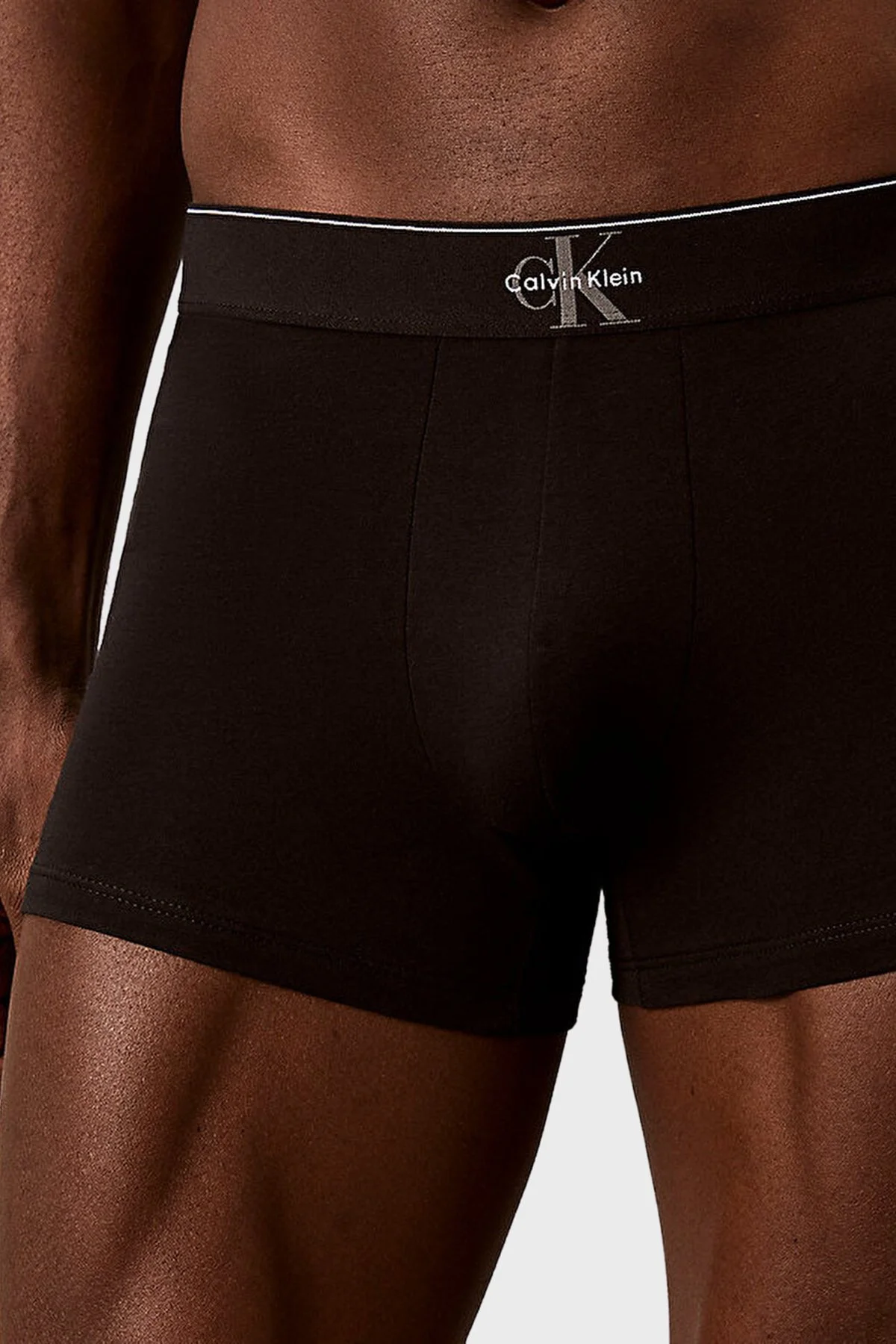 Calvin Klein Pamuklu Logolu 3 Pack LV00NB44724RV Erkek Boxer LV00NB4472 4RV SİYAH GRİ EKRU - 5