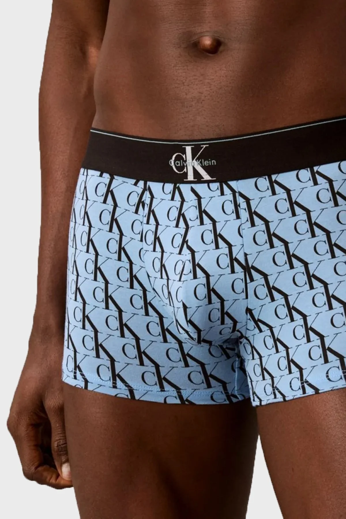 Calvin Klein Pamuklu Logolu 3 Pack LV00NB447253Q Erkek Boxer LV00NB4472 53Q Siyah-Beyaz-Mavi - 4