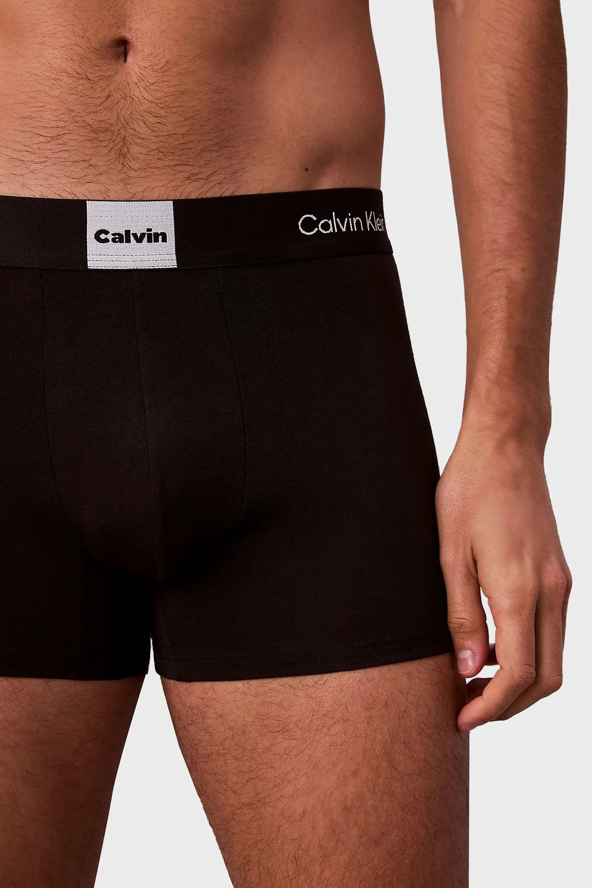 Calvin Klein Pamuklu Logolu 3 Pack LV00NB4476UB1 Erkek Boxer LV00NB4476 UB1 SİYAH - 5