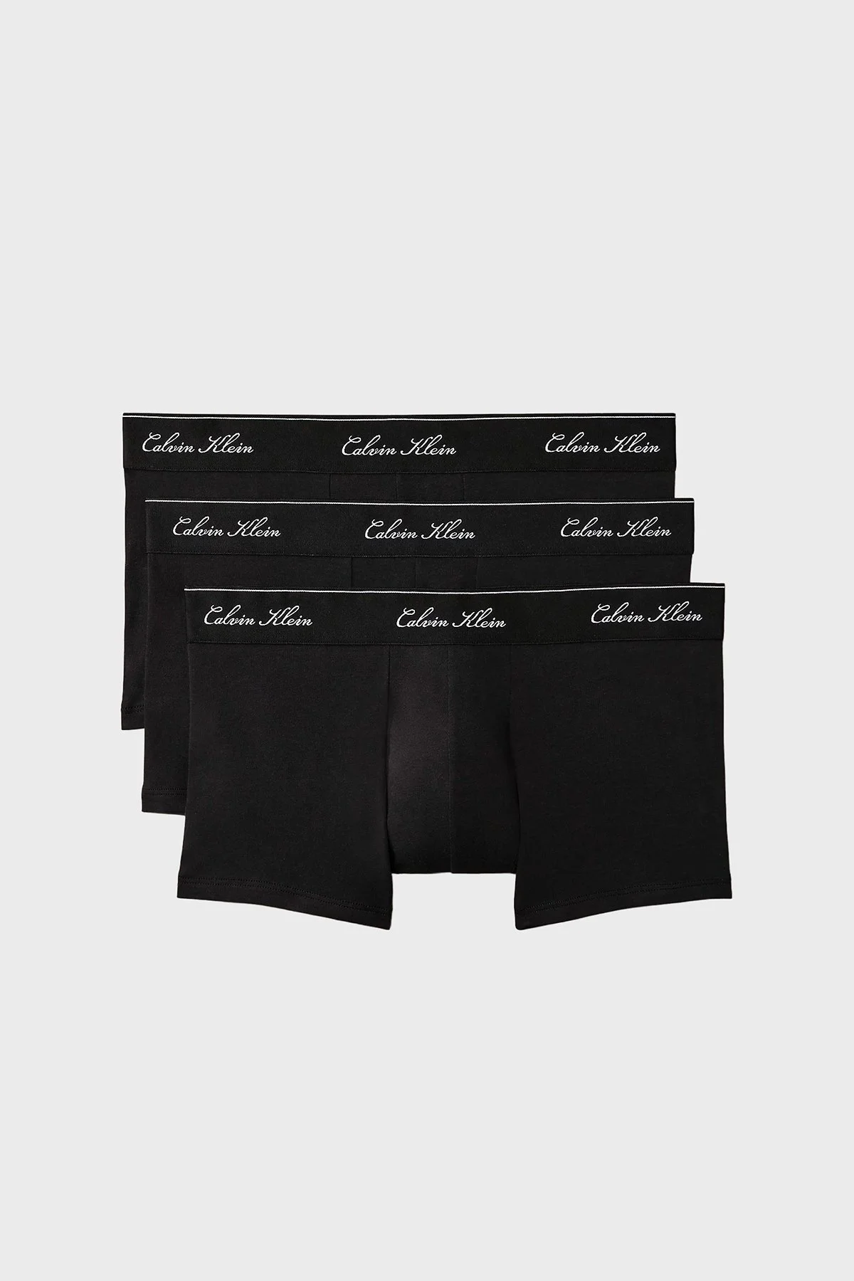 Calvin Klein Pamuklu Logolu 3 Pack LV00NB46074KJ Erkek Boxer LV00NB4607 4KJ Siyah - 1