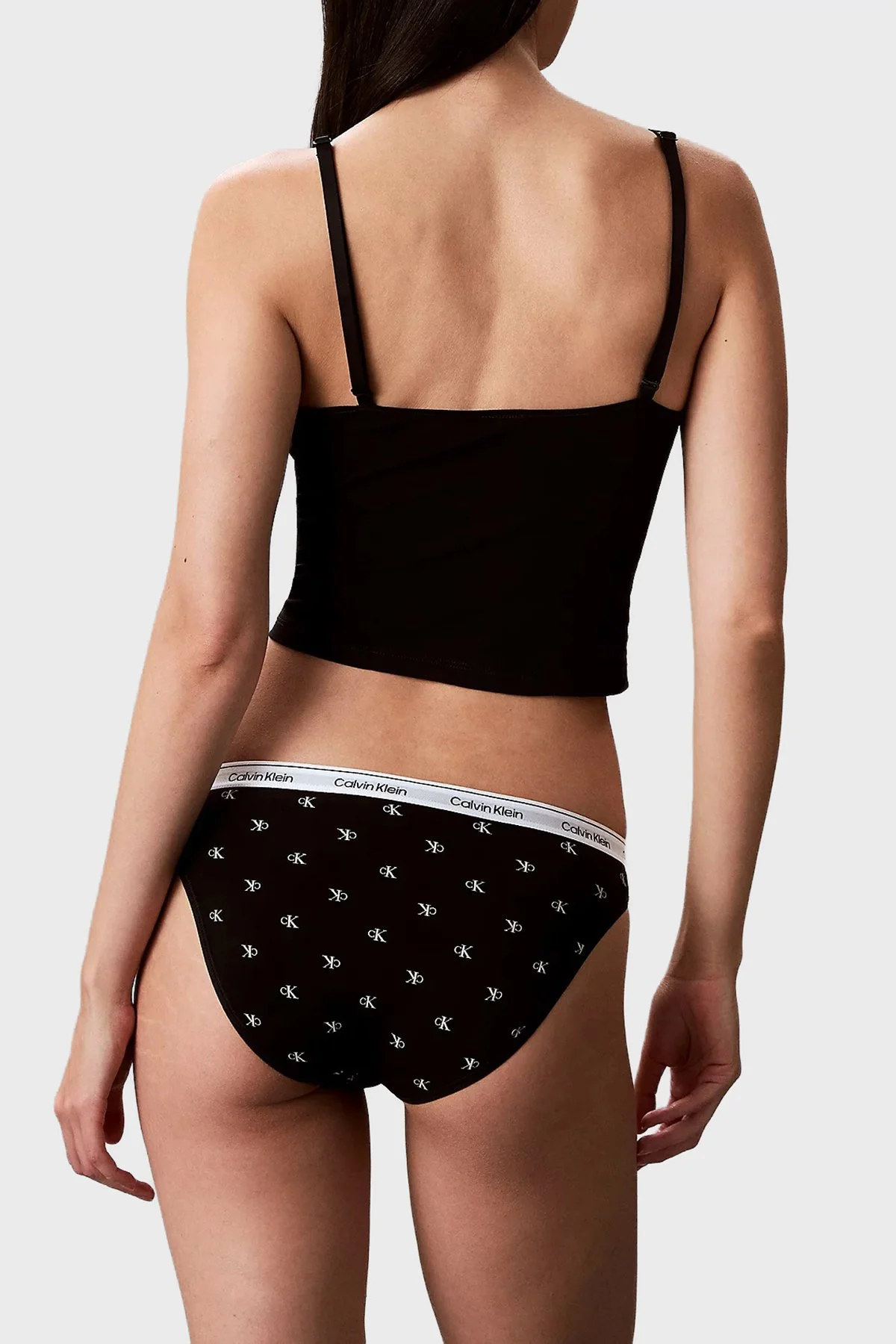 Calvin Klein Pamuklu Logolu 5 Pack 000QD5208E3IX Bayan Külot 000QD5208E 3IX SİYAH-GRİ-FUŞYA-SİYAH-SİYAH - 3