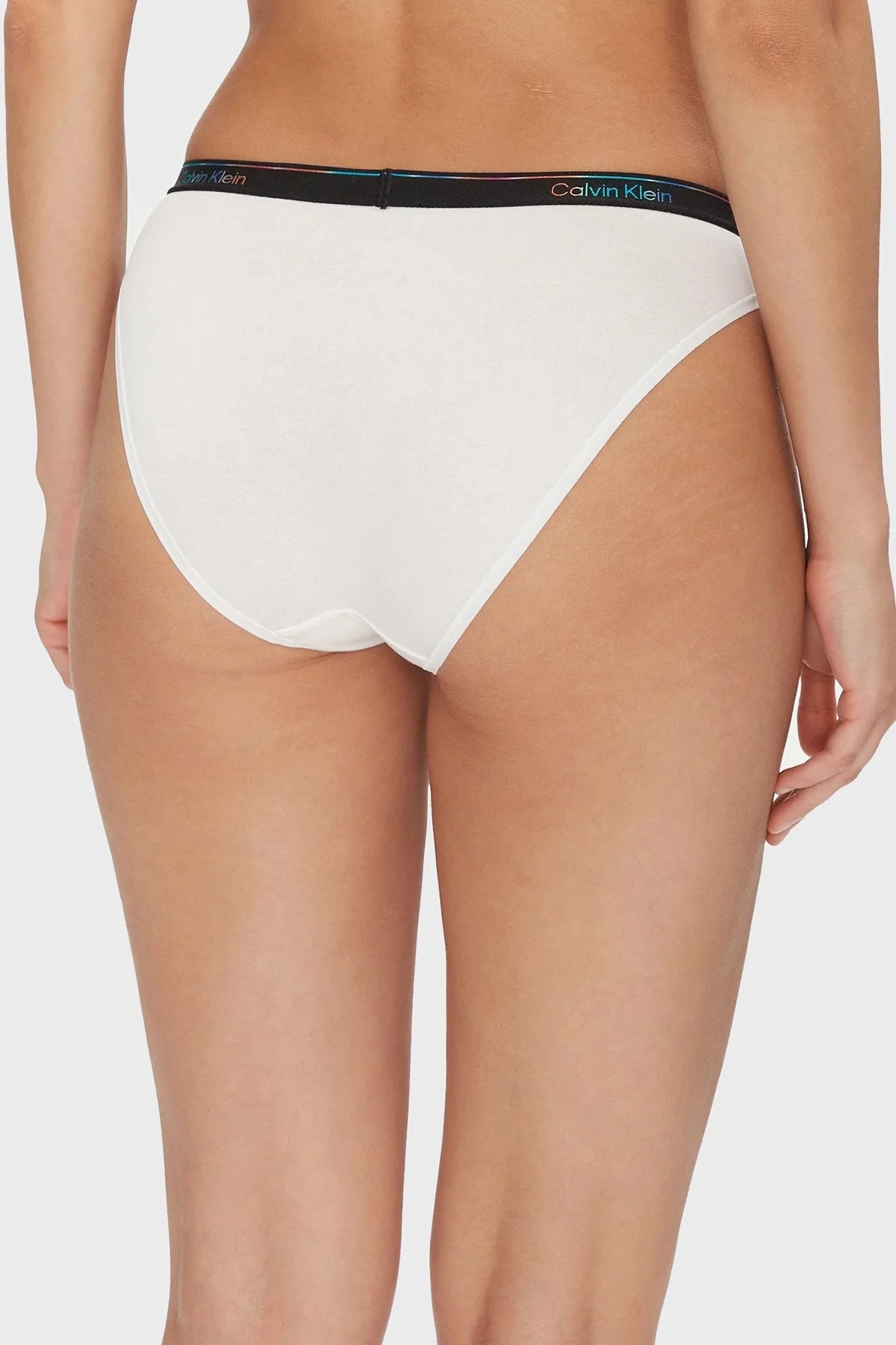 Calvin Klein Pamuklu Logolu 5 Pack LV00QD5323WBT Bayan Külot LV00QD5323 WBT SİYAH-BEYAZ-GRİ - 12