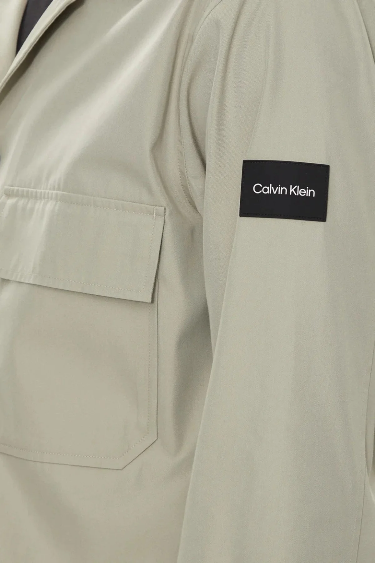 Calvin Klein Pamuklu Logolu Çift Cepli K10K109920PC7 Erkek Gömlek K10K109920 PC7 HAKİ - 3