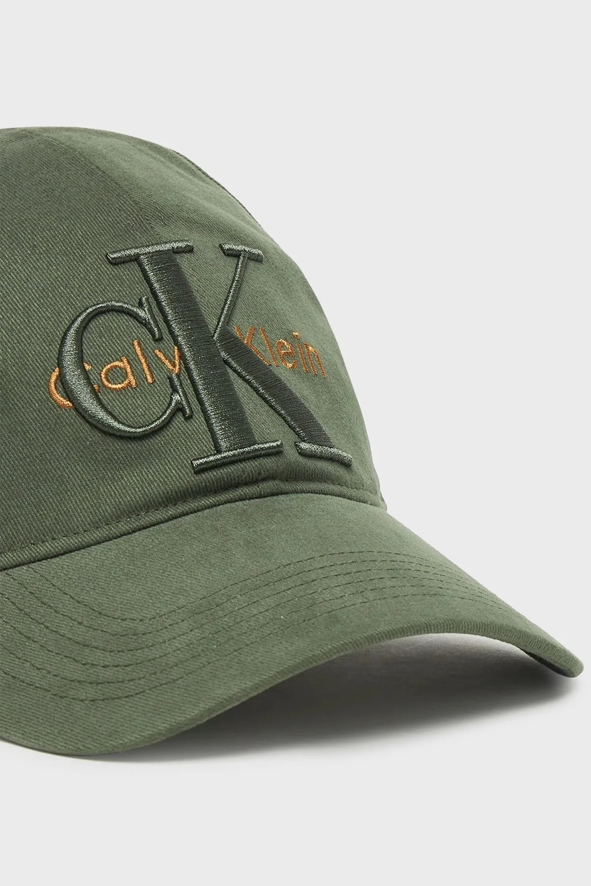 Calvin Klein Pamuklu Logolu LV04D5039GLLP Erkek Şapka LV04D5039G LLP HAKİ - 3