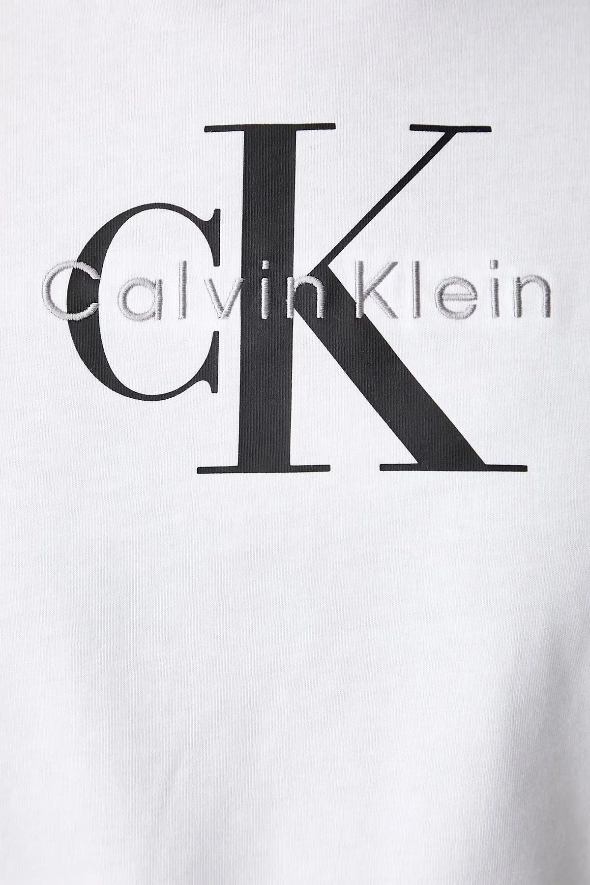 Calvin Klein Pamuklu Logolu Regular Fit Bisiklet Yaka LV047G288GYAF Kadın T Shirt LV047G288G YAF BEYAZ - 5