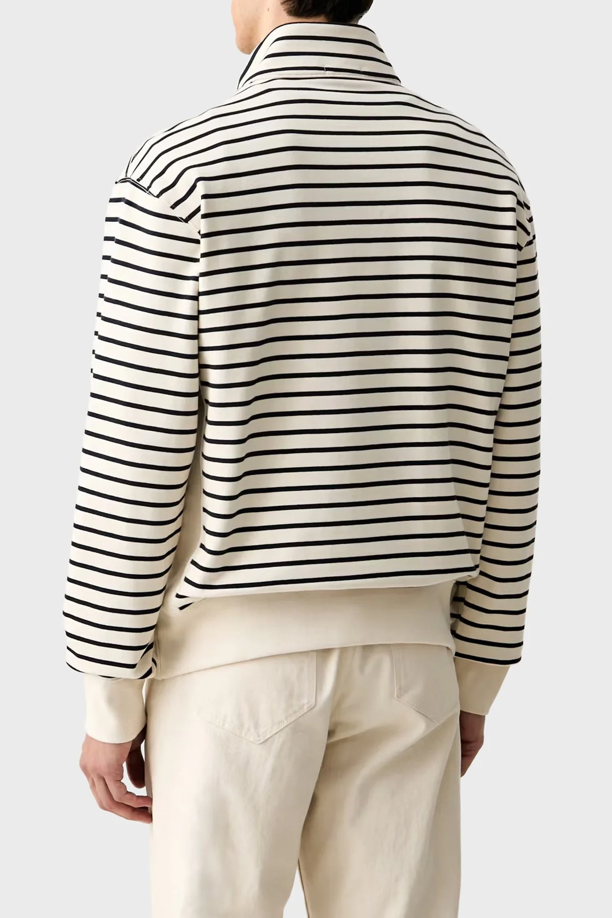 Calvin Klein Pamuklu Logolu Relaxed Fit Fermuarlı Dik Yaka LV04RG261GYAS Erkek Sweat LV04RG261G YAS KREM - 3
