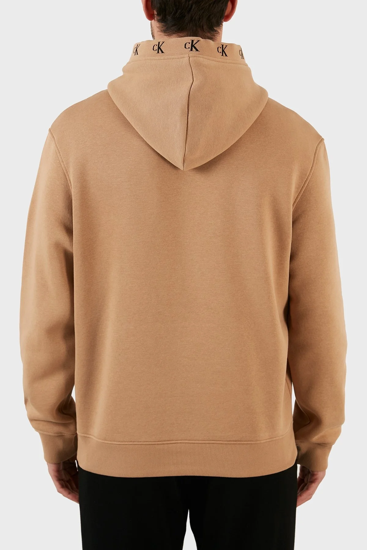 Calvin Klein Pamuklu Logolu Relaxed Fit Kapüşonlu Kanguru Cepli Erkek Sweat J30J321883 GV7 KAHVE - 5